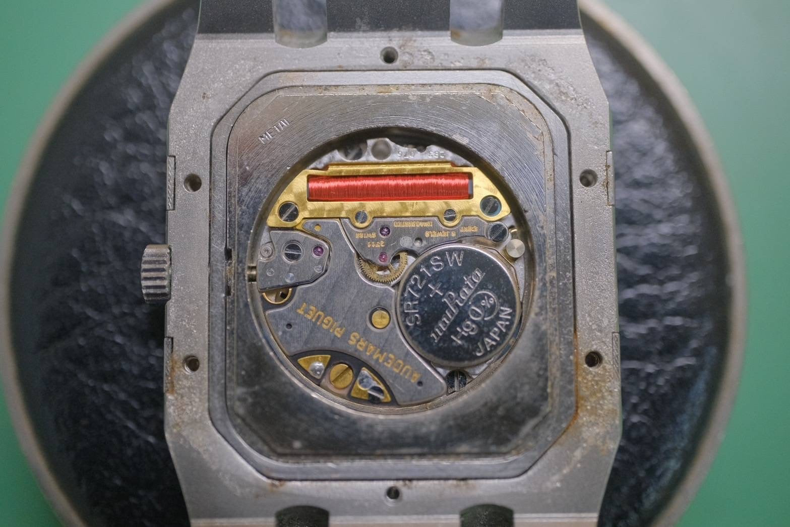 Audemars Piguet Royal Oak Square QZ Ref.56049ST Cal.2711 SS SS Black Dial Overhauled