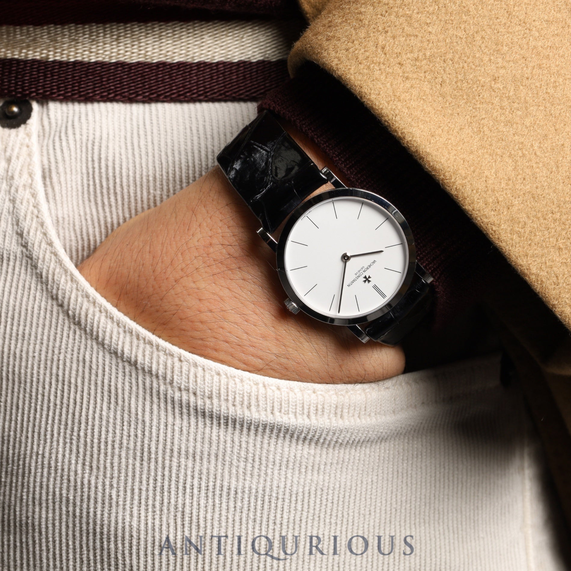 ヴァシュロン・コンスタンタン パトリモニー 33093/3 手巻き Cal.1003/2 750 純正革ベルト 純正尾錠(750) ホワイト文字盤 オーバーホール済み