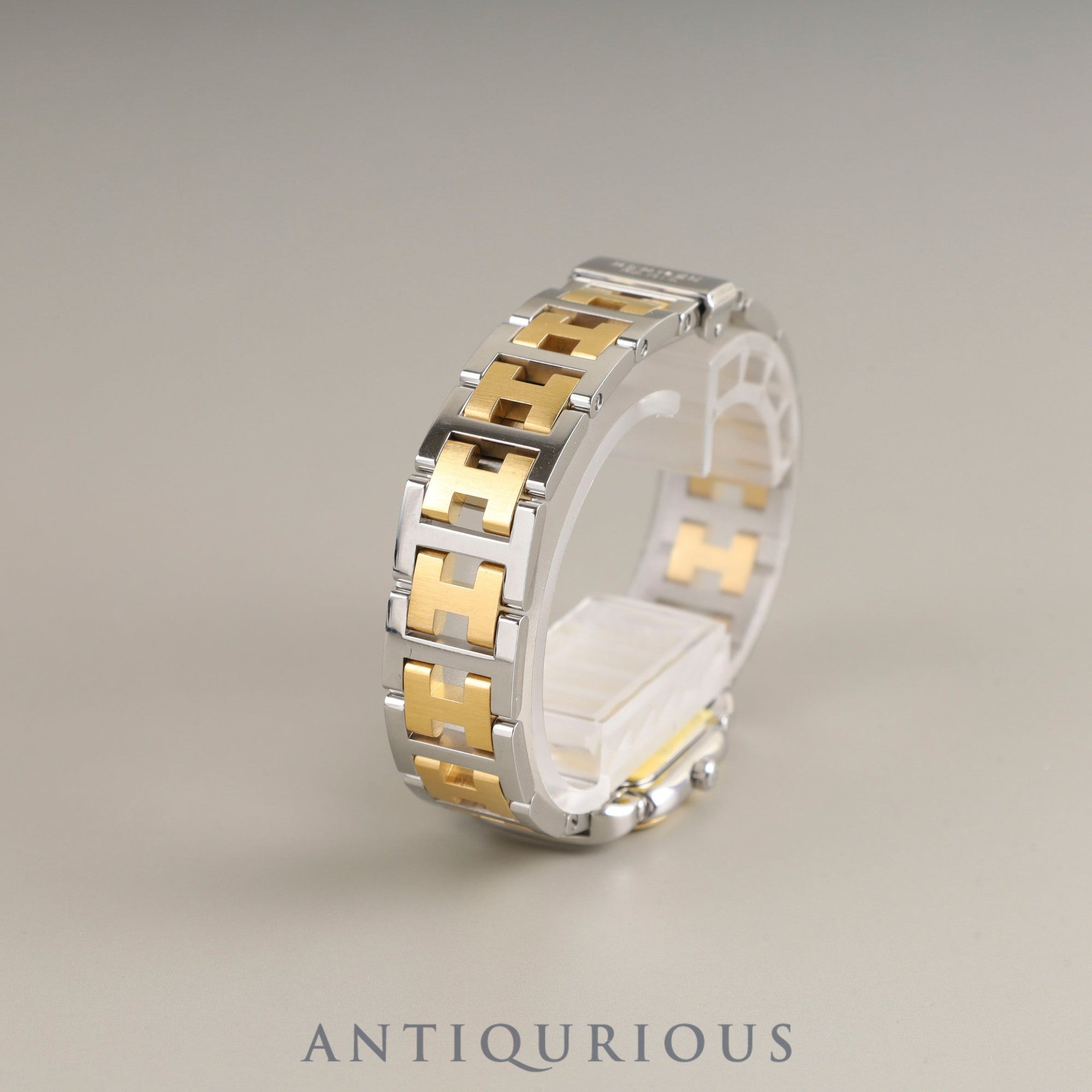 エルメス ラリー RA1.220 クォーツ Cal.976.001 SS/GP SS/GP ホワイト文字盤 オーバーホール済み