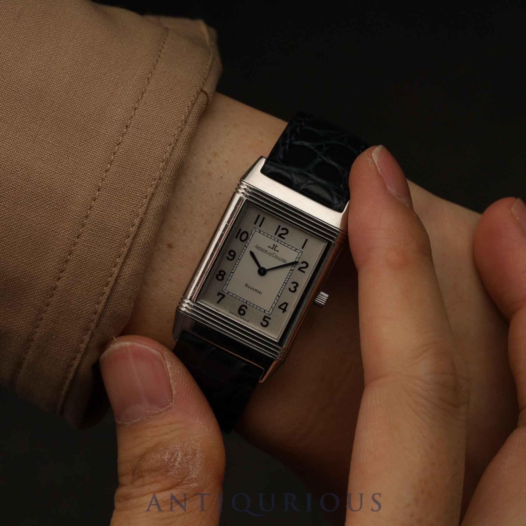 Jaeger-LeCoultre Reverso Classic 250.8.86 Manual Winding Cal.846/1 Leather Genuine Buckle (SS) Silver Arabic Dial (Case Back Engraved) Box, Case, Booklet, Warranty Card (1995) Overhauled