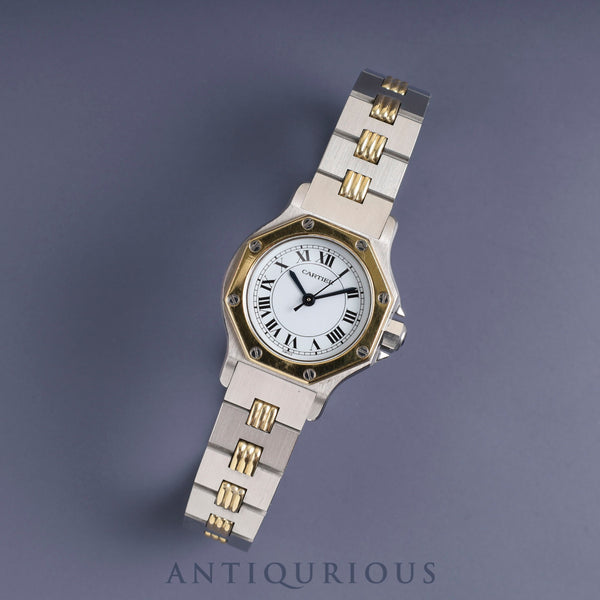 カルティエ サントス オクタゴン SM 0907 自動巻き Cal.2670 SS/YG SS/YG ホワイトローマン文字盤 箱 保証書(1984年)オーバーホール済み