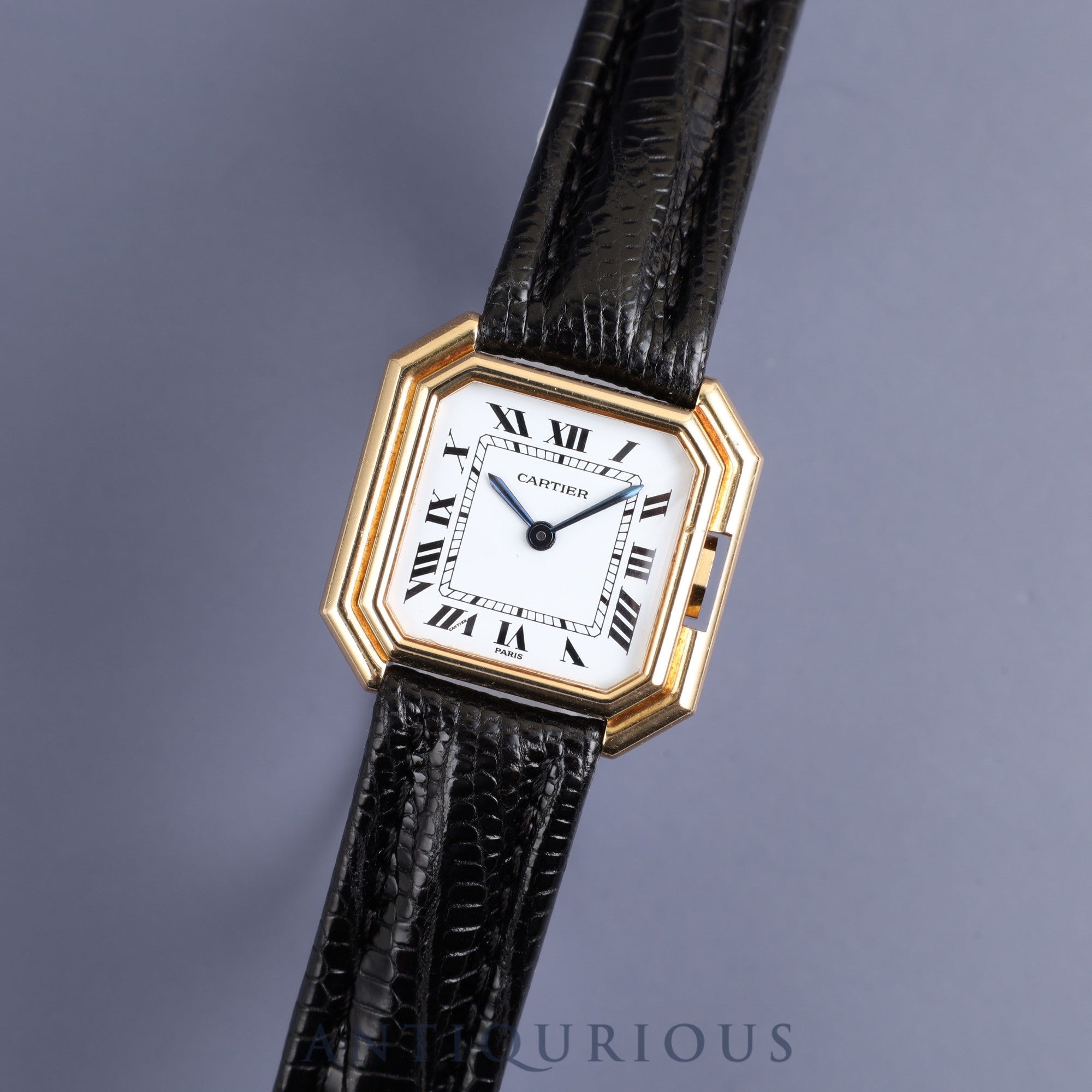 カルティエ サンチュール SM 78100 手巻き Cal.78-1 YG 革 純正尾錠  