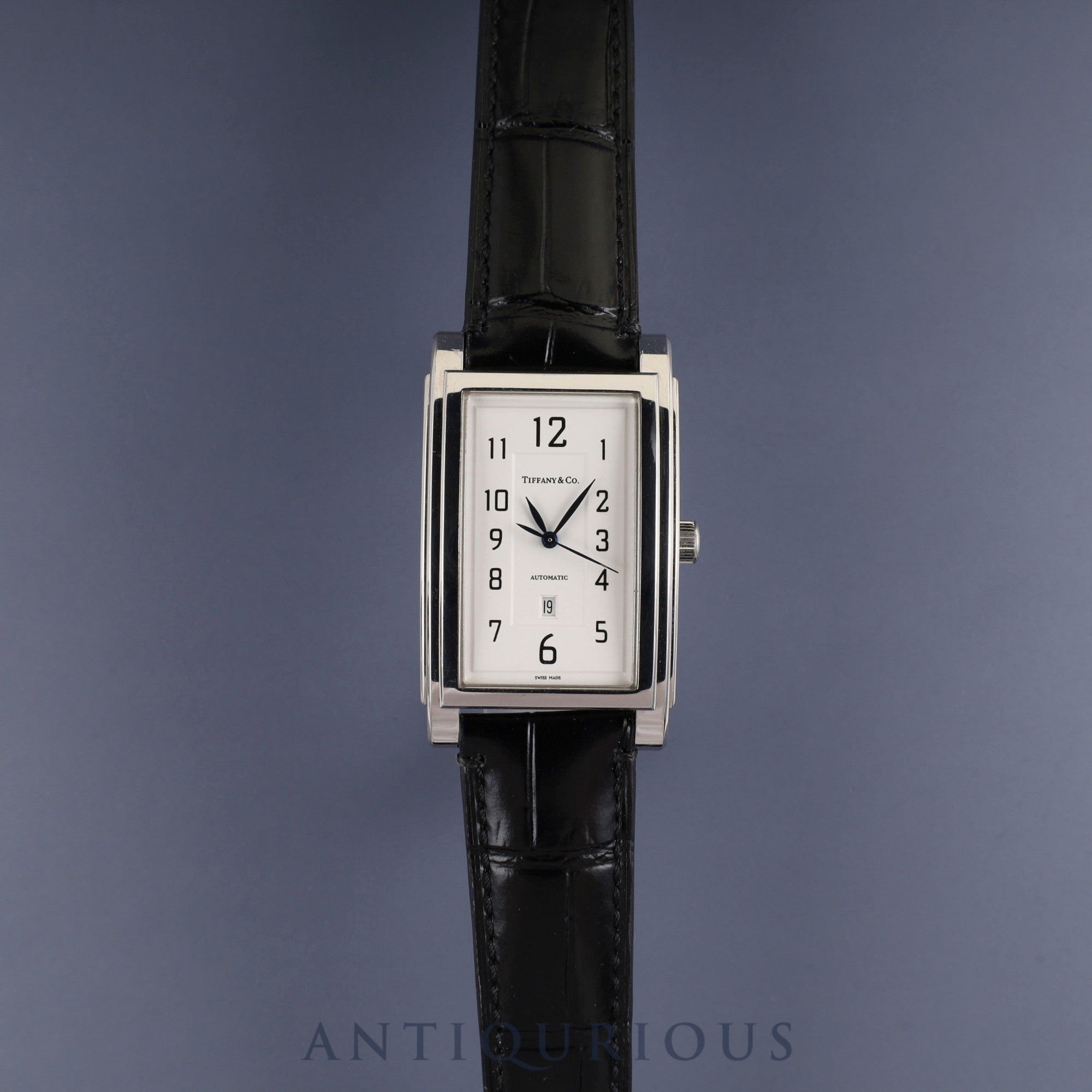ティファニー グランドデイト 自動巻き SS 革 純正尾錠(SS)ホワイトアラビア文字盤 オーバーホール済み