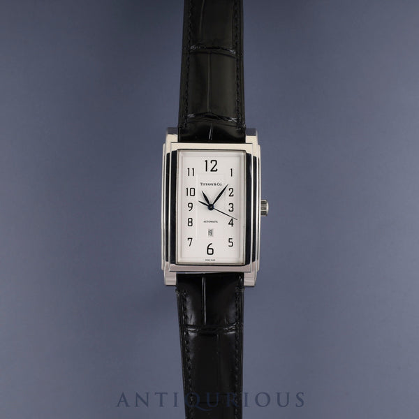 ティファニー グランドデイト 自動巻き SS 革 純正尾錠(SS)ホワイトアラビア文字盤 オーバーホール済み
