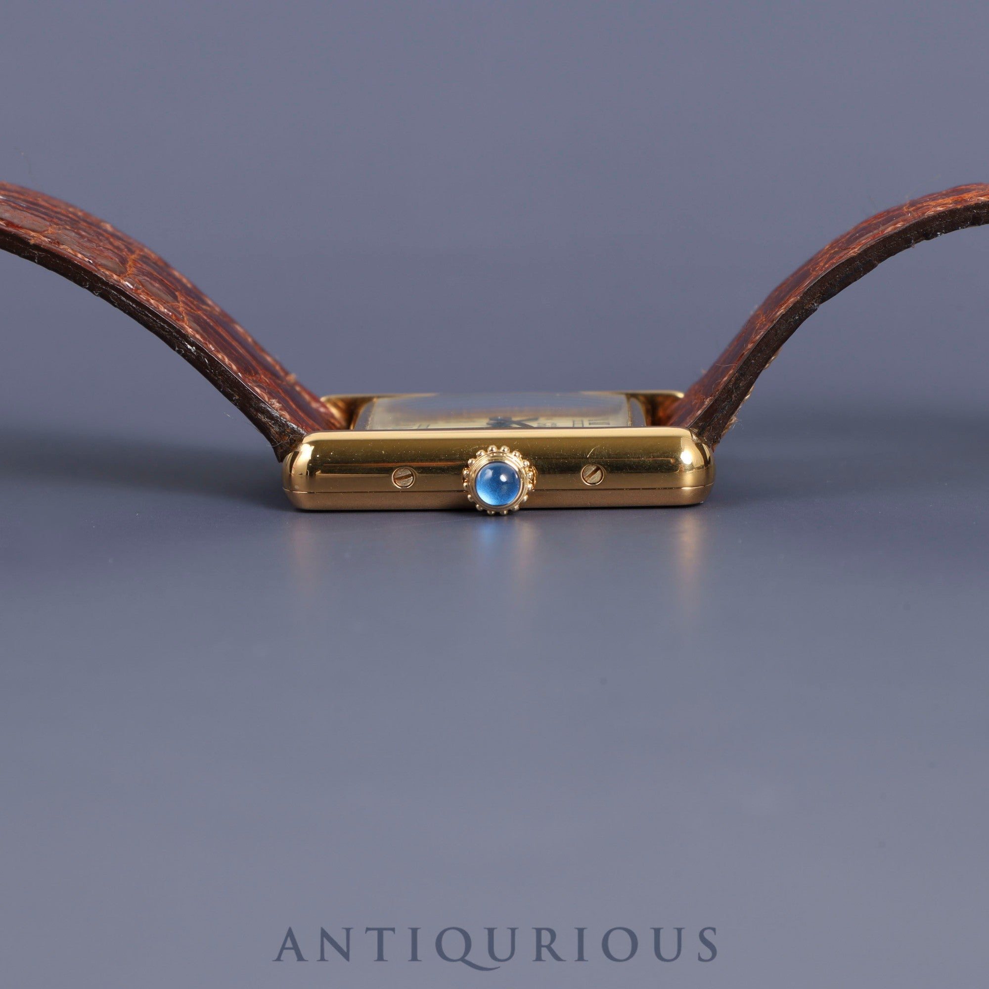 カルティエ マストタンク SM 5057001 クォーツ Cal.057 SV925 純正革ベルト 純正尾錠(GP)アイボリーローマン文字盤 1980年代半ば~1994年頃 オーバーホール済み