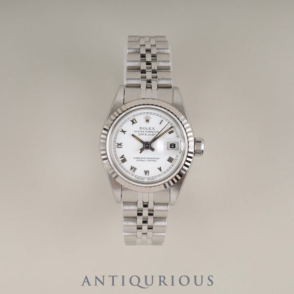 Rolex Lady-Datejust 69174 Automatic Caliber 2135 Stainless Steel/White Gold Stainless Steel White Roman Dial No. 9 (1985) Overhauled