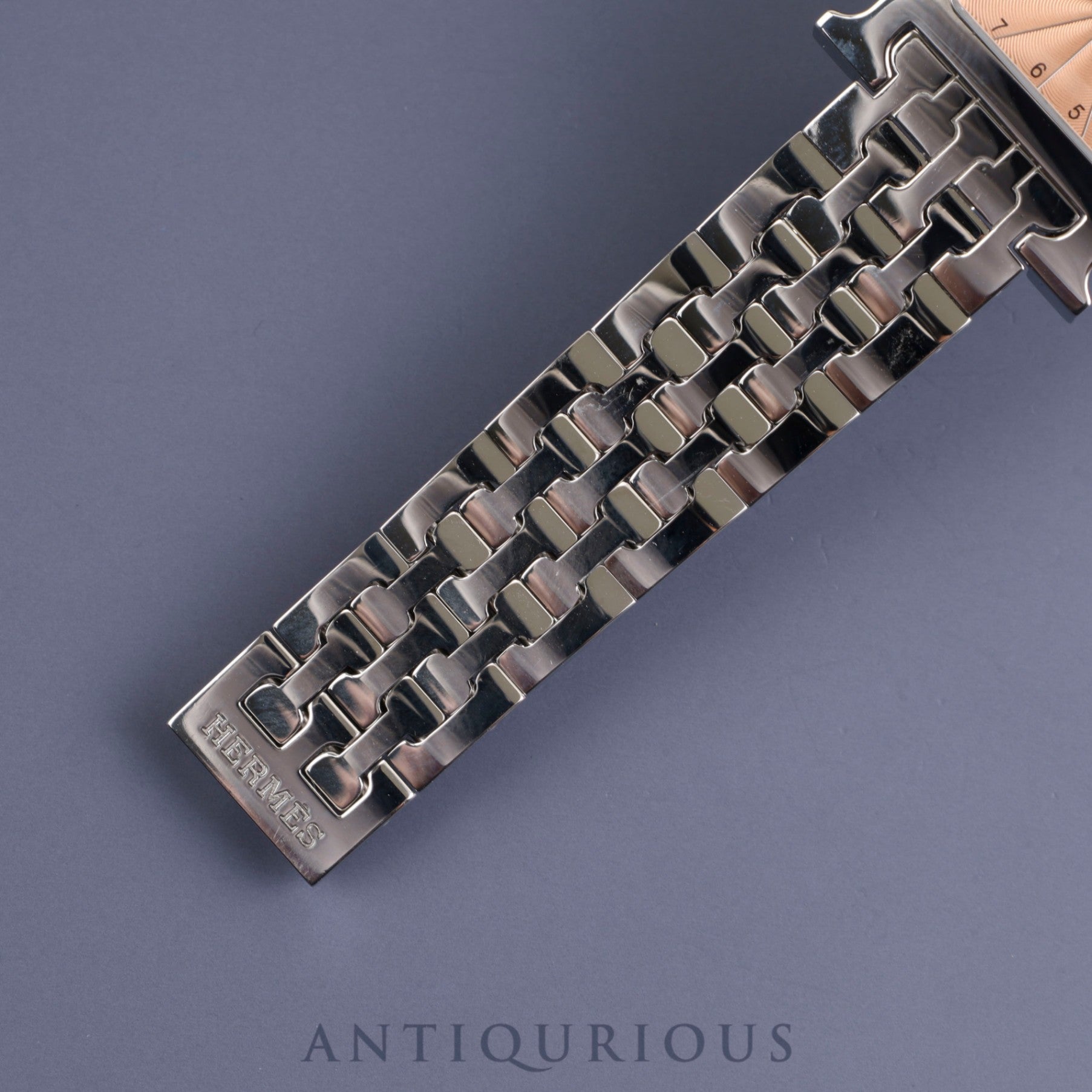 Hermes H Watch HH1.210 Quartz Cal.901.001 SS Orange Dial Box Overhauled