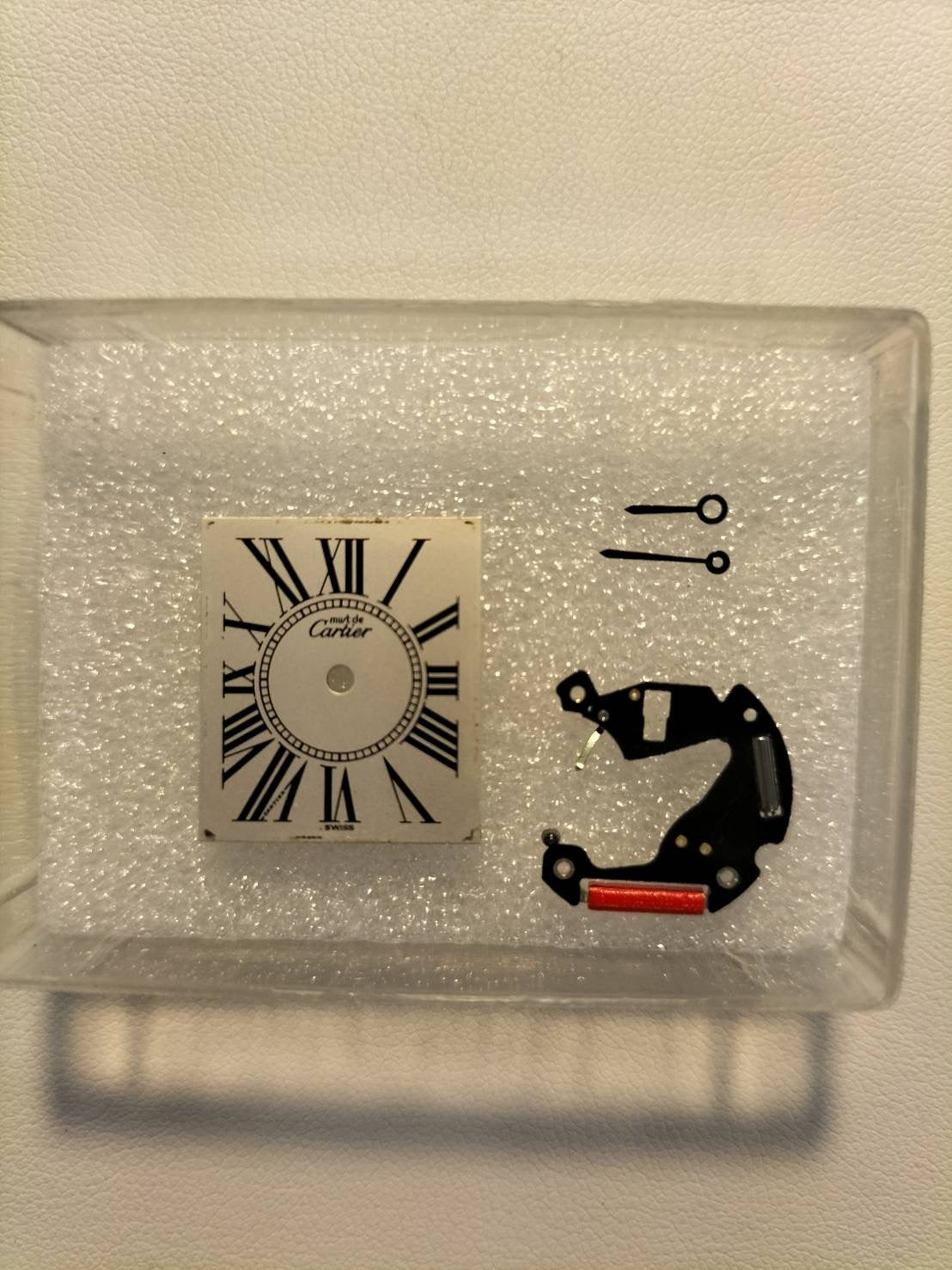 Cartier Must Tank LM W1005654 / 590005 Quartz Cal.690 SV925 Leather Genuine Buckle (GP) Opalan Dial Overhauled