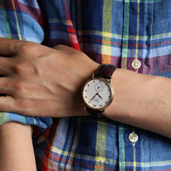 ショパール クラシック 16/1229 135周年記念モデル 自動巻き Cal.11.60 YG 革 純正尾錠(750)ホワイト文字盤