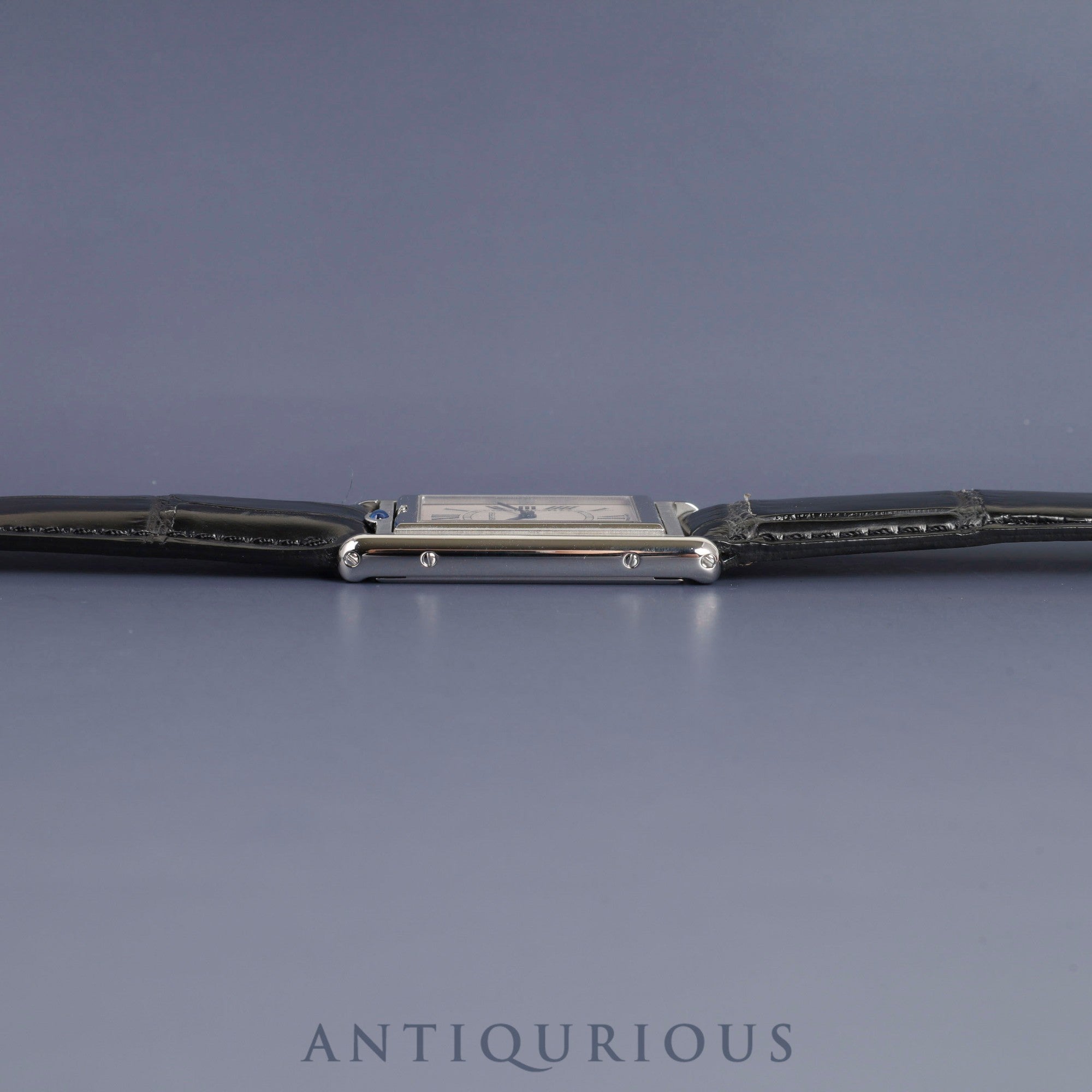 Cartier Tank Basculante LM W10X1358 / 2390 Manual winding SS Leather Genuine buckle (SS) Silver dial Box Complete service (full maintenance) completed at Cartier boutique