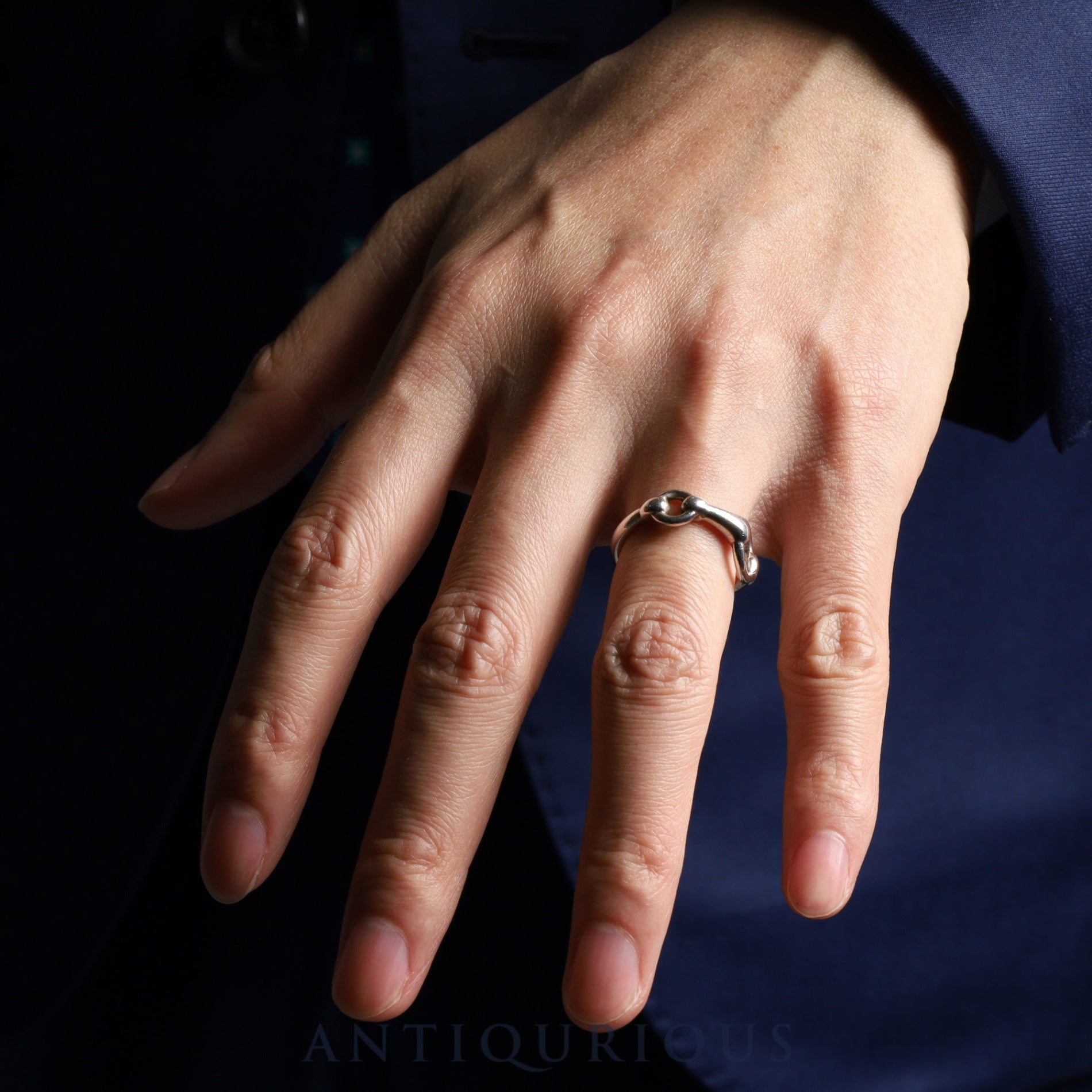 Hermes Ring Horsebit SV925 Size 13
