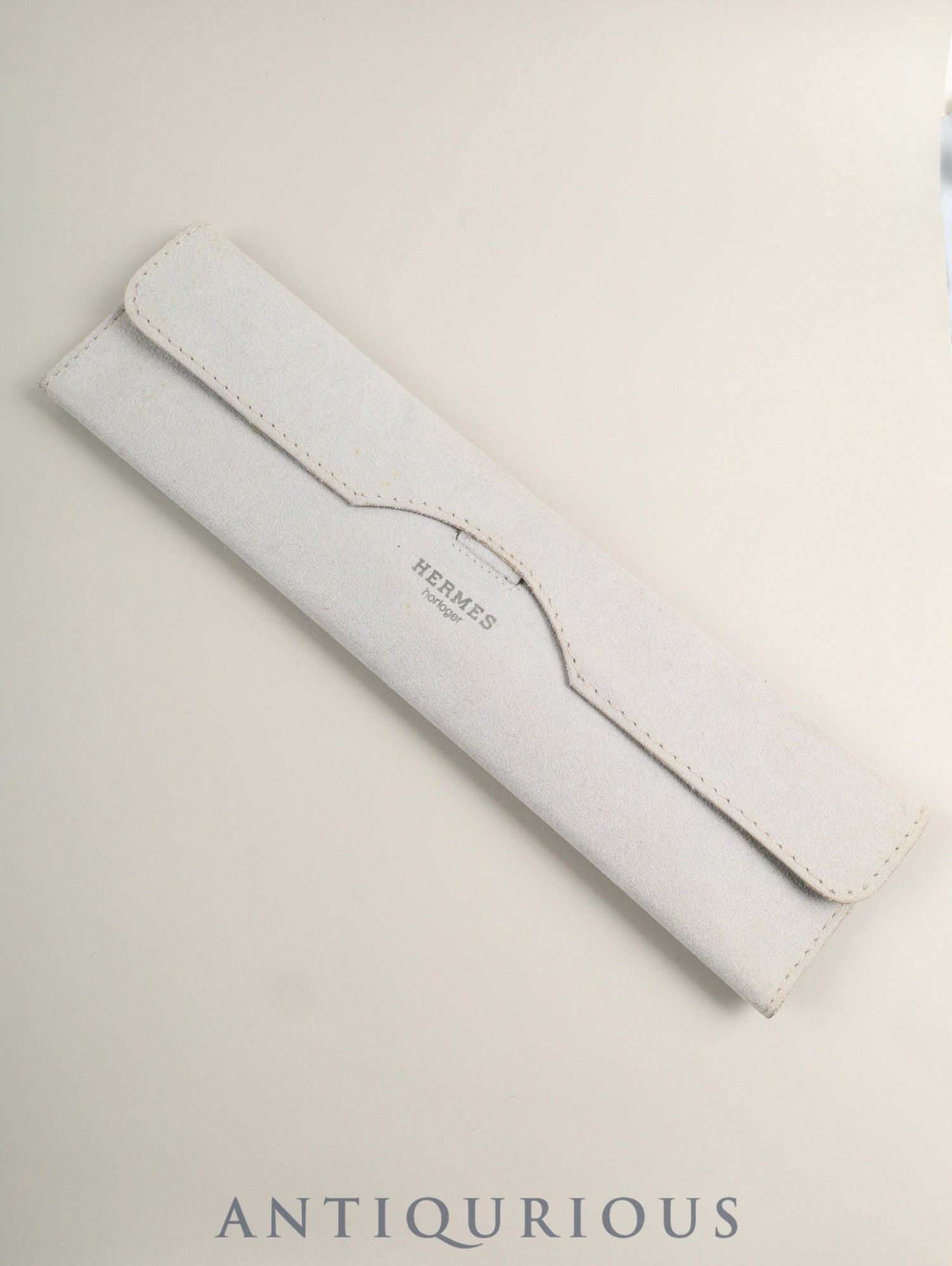 Hermes Clipper Oval CO1.210 Quartz Cal.976.001 Stainless Steel, Original Strap (□E stamp: 2001), Original Pin Buckle (Stainless Steel), Black Dial, Case Overhauled