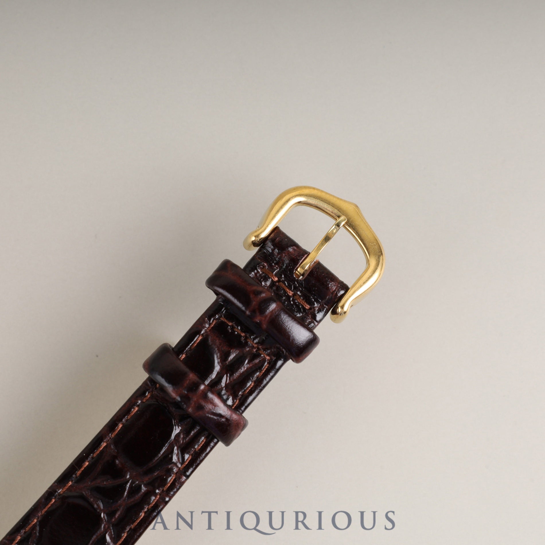 カルティエ マスト ヴァンドーム VLC SM クォーツ Cal.81 SV925 革 純正尾錠(GP) マホガニー文字盤(クラック) オーバーホール済み