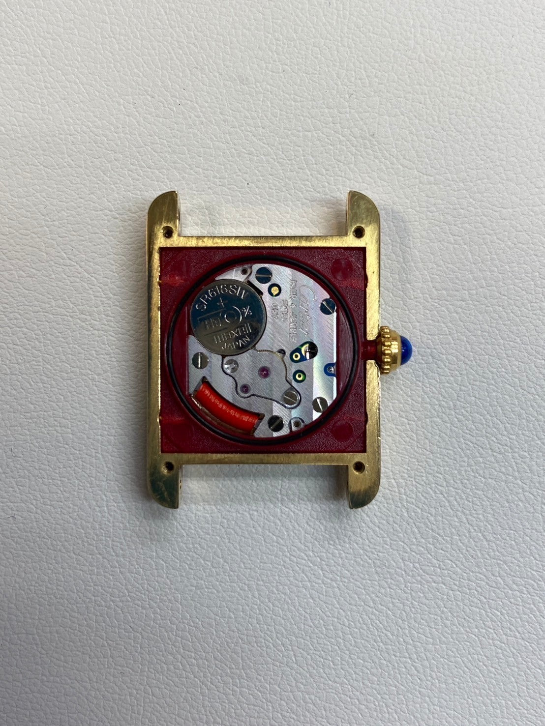カルティエ マストタンク SM1613 クォーツ Cal.057 SV925 革 純正尾錠(GP)ストレートローマン文字盤 オーバーホール済み