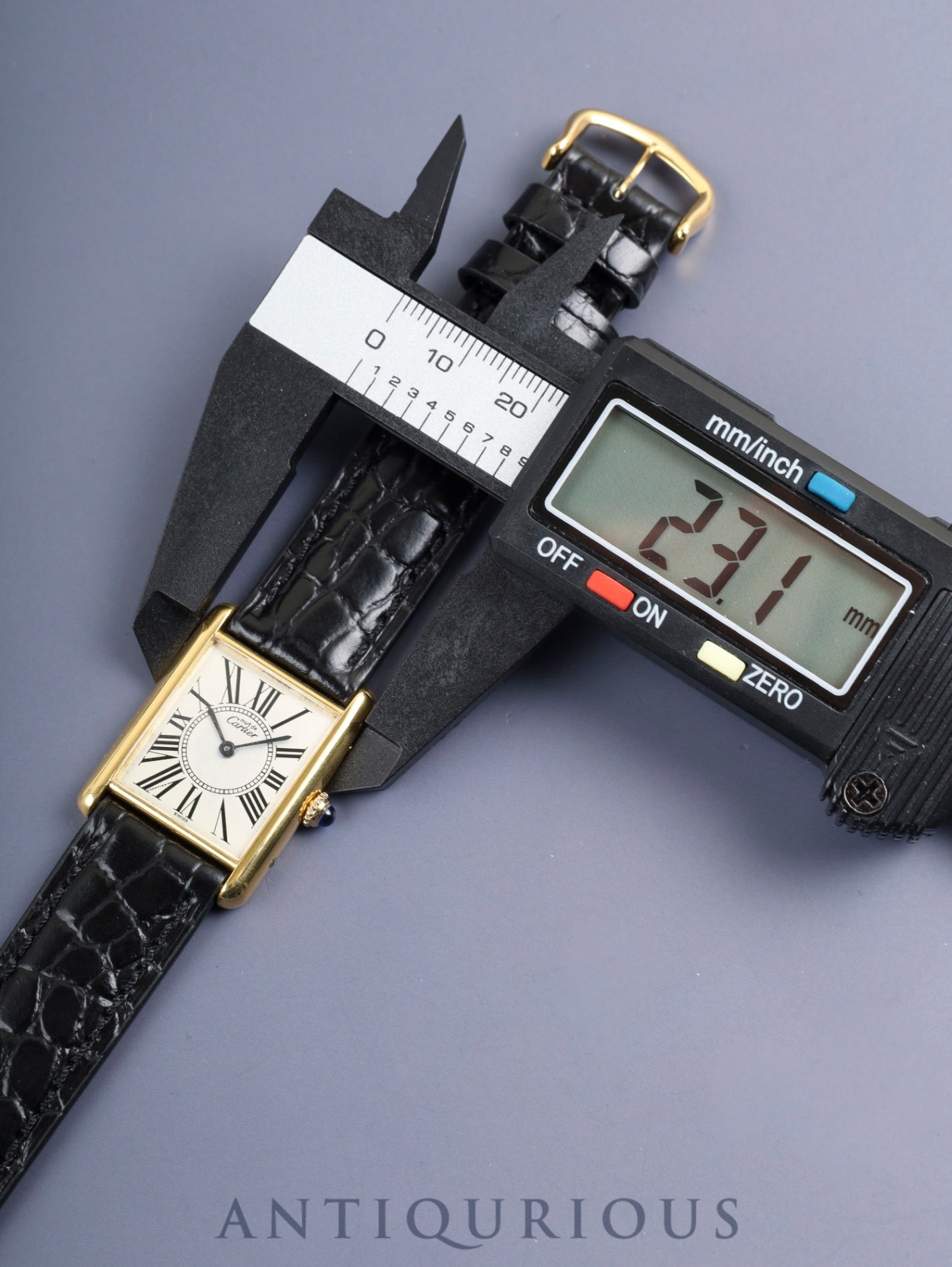 カルティエ マストタンク LM 590005 クォーツ Cal.90 SV925 革 純正ピンバックル(GP)オパラン文字盤(SWISS表記)オーバーホール済み 新品仕上げ済み