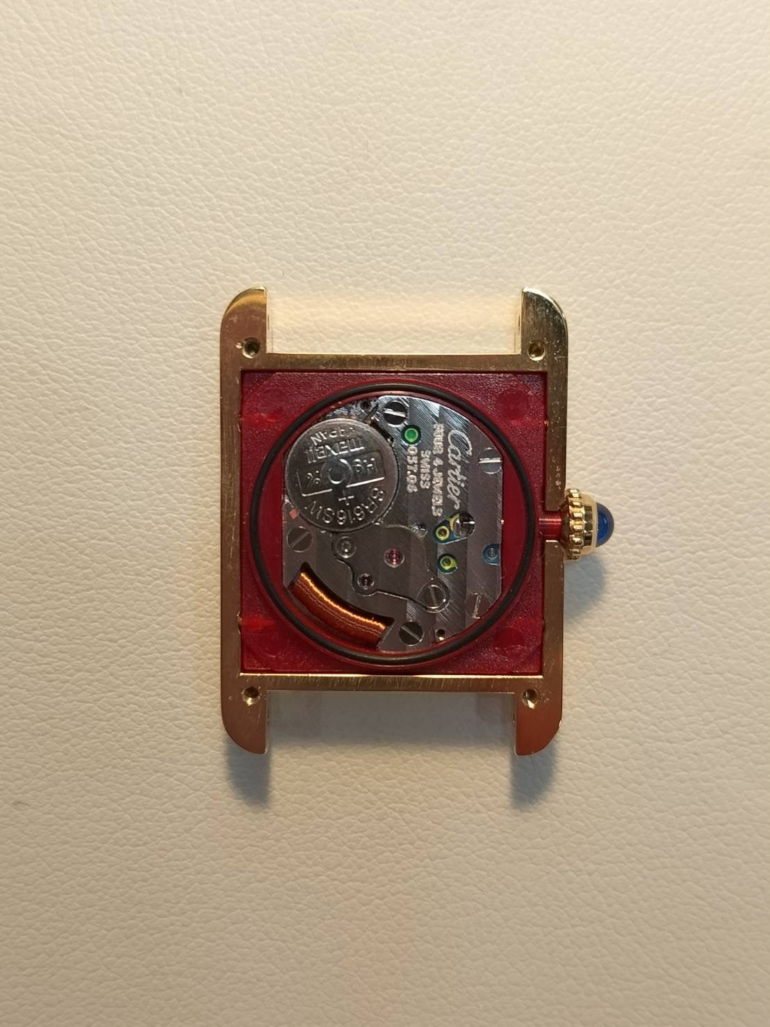 カルティエ マストタンク SM 1613 クォーツ Cal.057.08 SV925 純正革ベルト 純正尾錠(GP)アイボリーローマン文字盤 箱 保証書(ブランク)オーバーホール済み