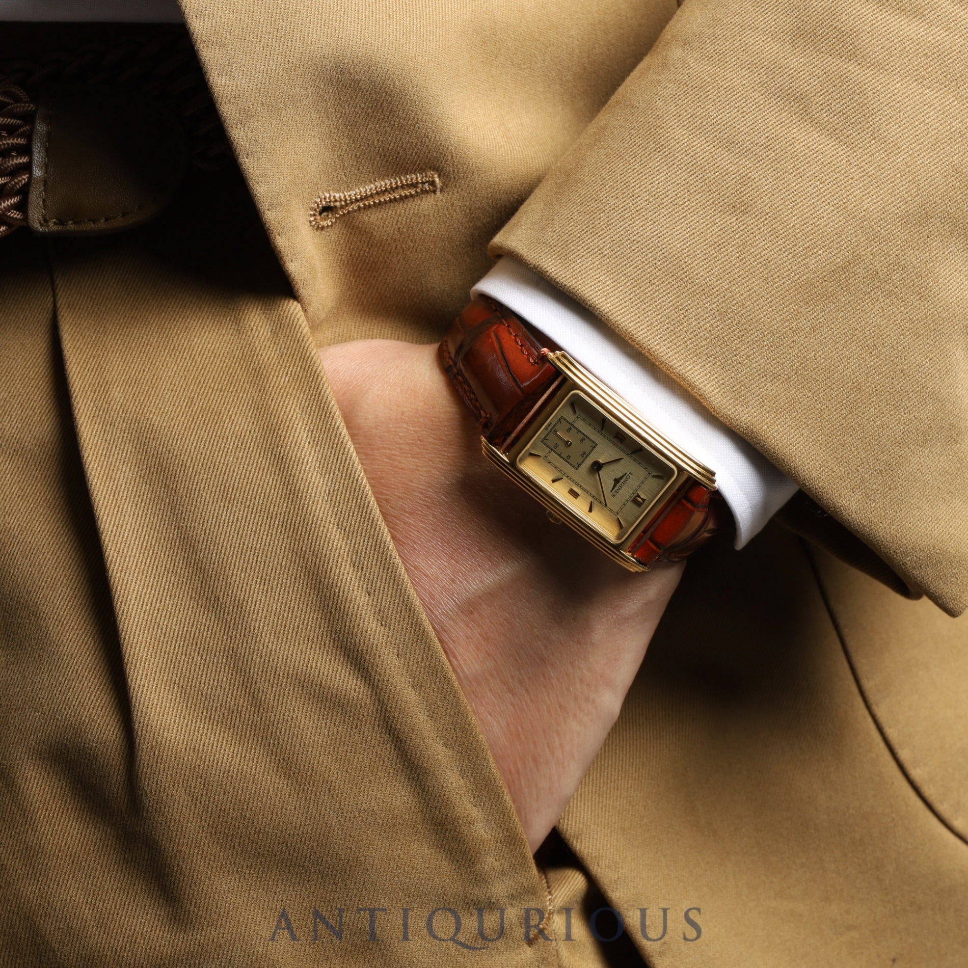 ロンジン グランドクラシック L4.689.2 クォーツ Cal.L176.2 SS / GP 革 純正尾錠(GP)シャンパンローマン文字盤 オーバーホール済み