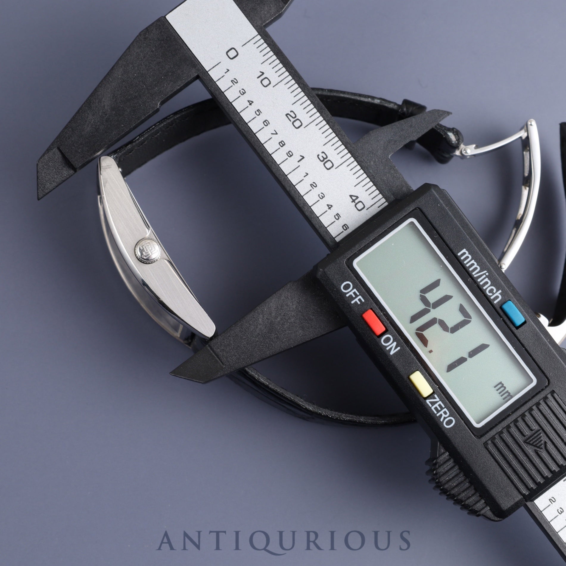 ティファニー イーストウエスト 34677352 クォーツ SS 革 純正Dバックル(SS) ブラック文字盤 オーバーホール済み