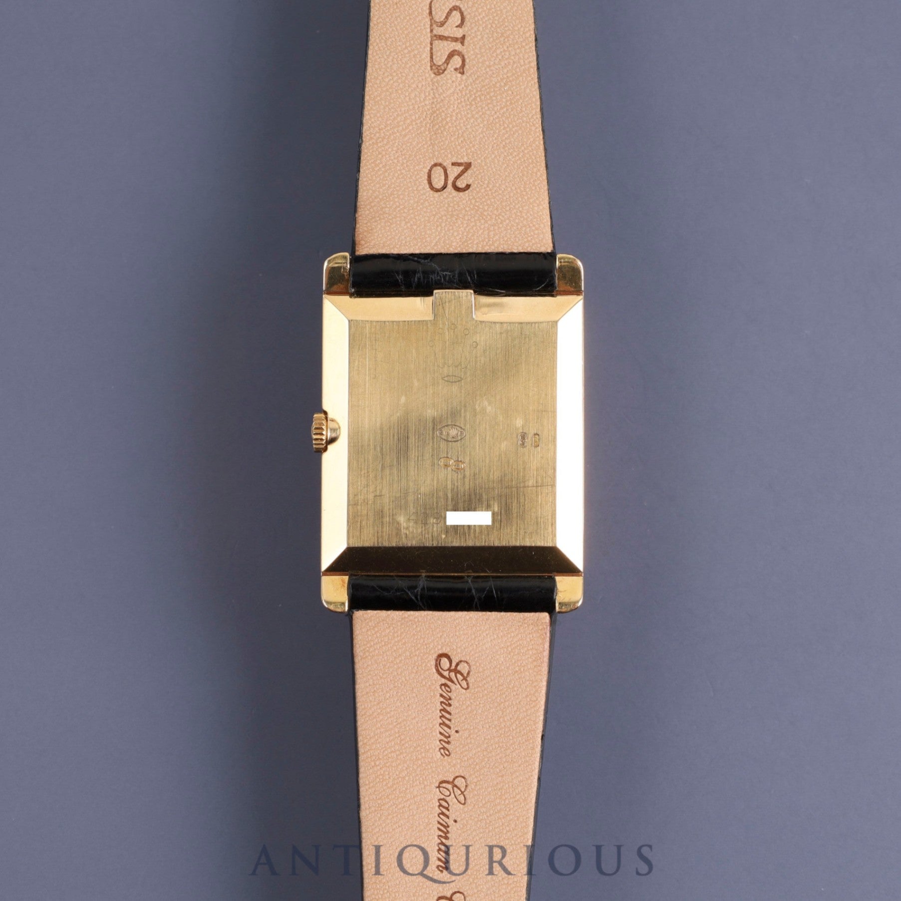 Rolex Cellini 4105 Manual winding Cal.1601 YG Leather Genuine buckle (GP) Gold Roman dial 4th series (1975) Overhauled