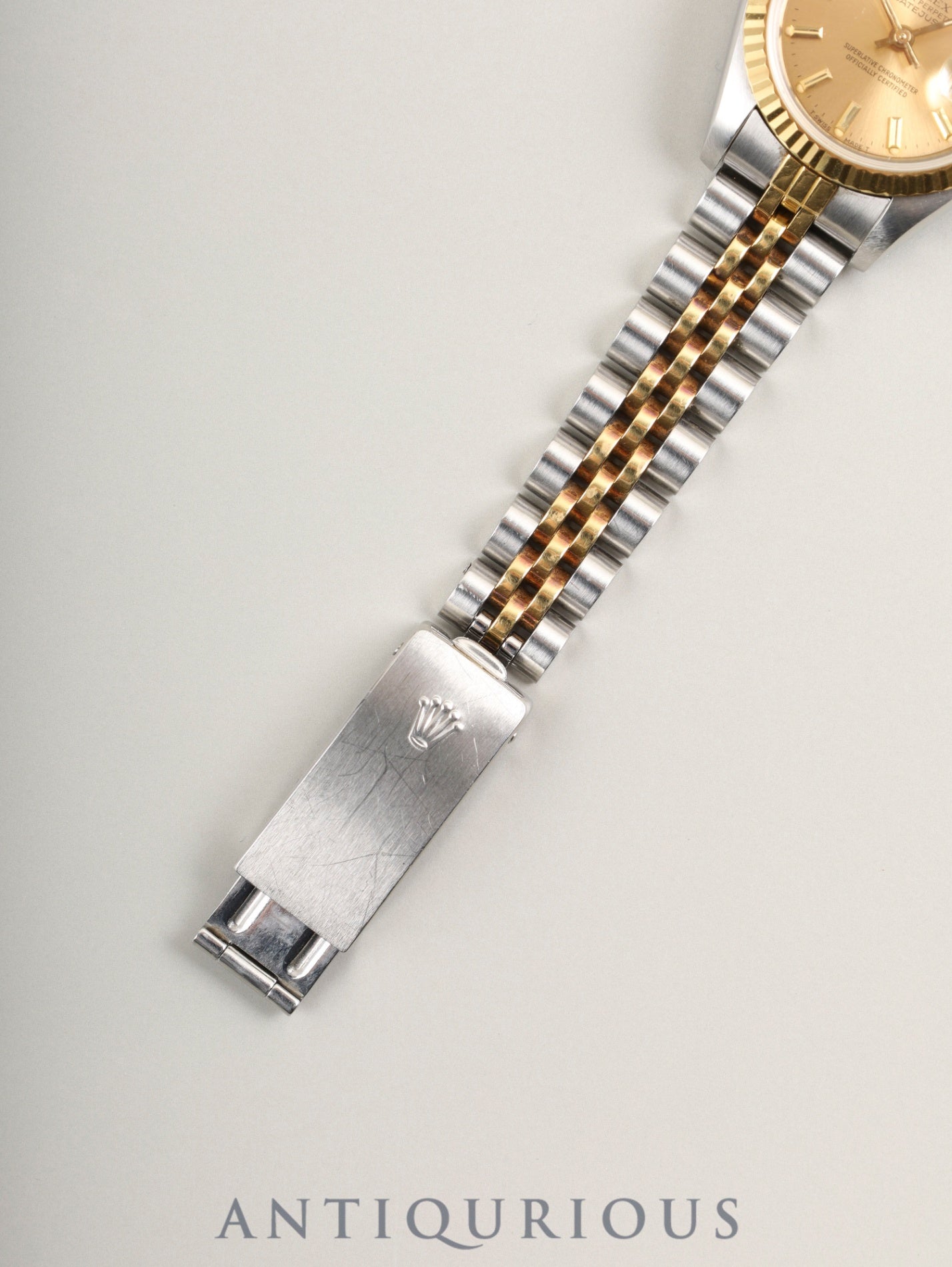 Rolex Datejust Lady 69173 Automatic Caliber 2135 Stainless Steel/Yellow Gold with Gold Dial, No. 91 (1985) Overhauled