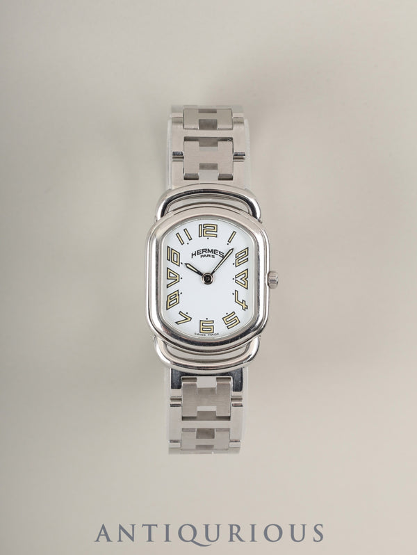 Hermes Rally RA1.210 Quartz Cal.976.001 SS SS White Dial Overhauled