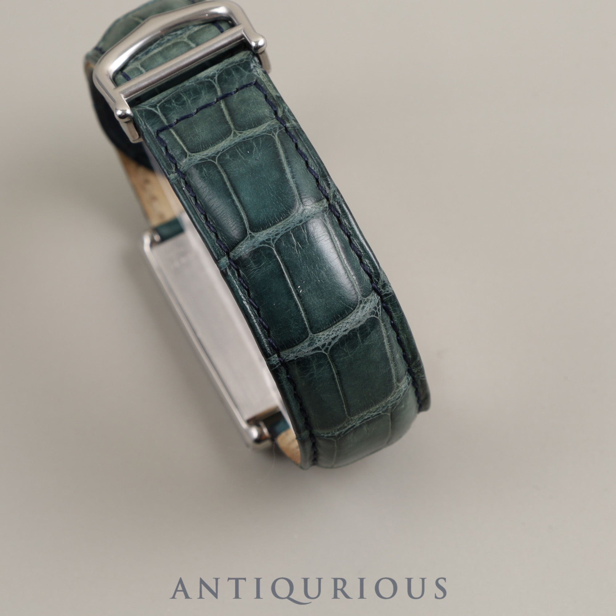 Cartier Tank Basculant LM / 2522 Quartz SS Leather Genuine Buckle (SS) Silver Dial Box Warranty Card Complete Cartier Boutique Service