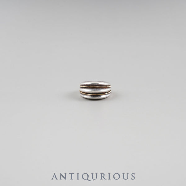 Tiffany ring, double rope, SV925/750, approximately size 12.5