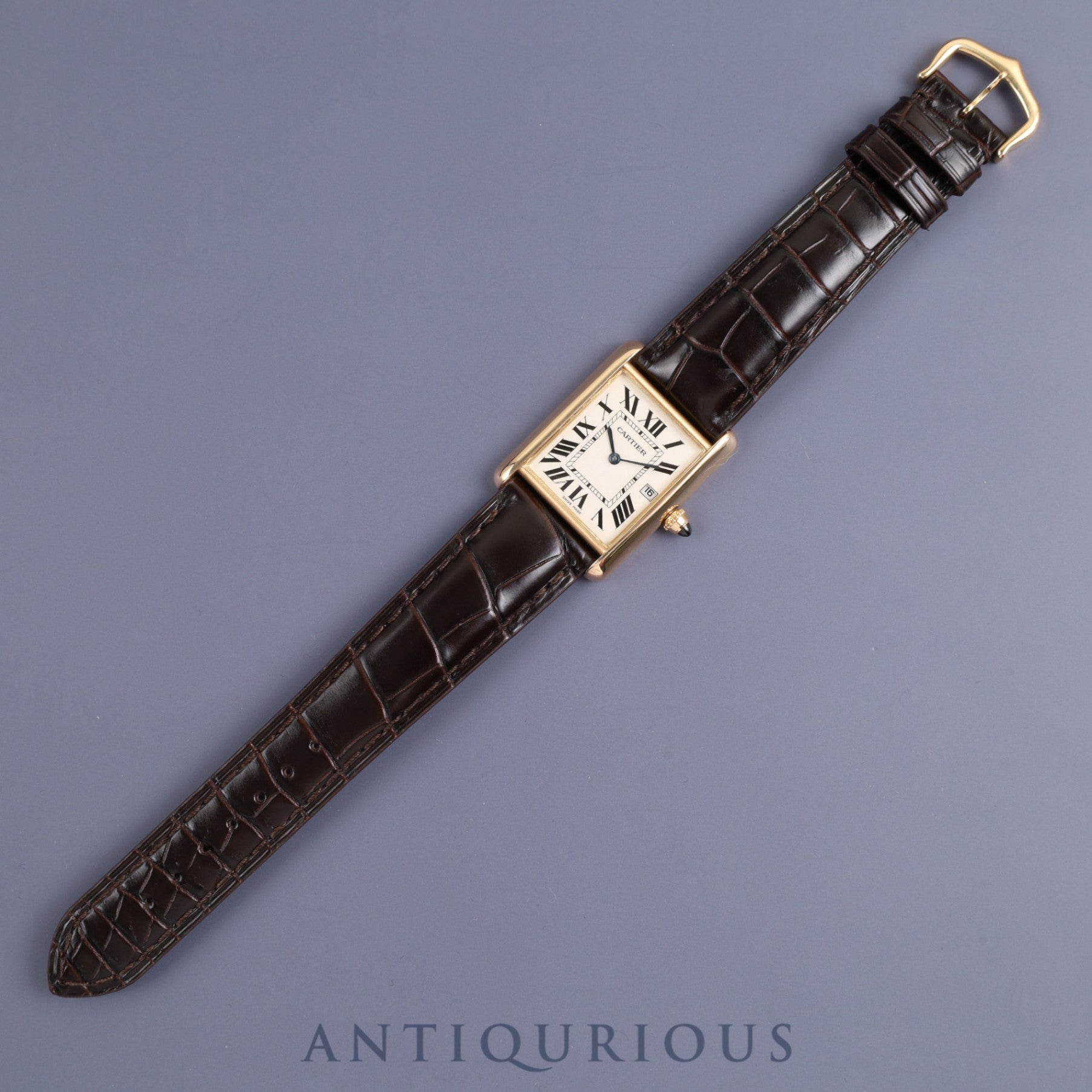 カルティエ タンクルイカルティエ LM W1529756 / 2441 クォーツ YG 純正革 純正尾錠(750)ホワイト文字盤 保証書 メンテナンス済み