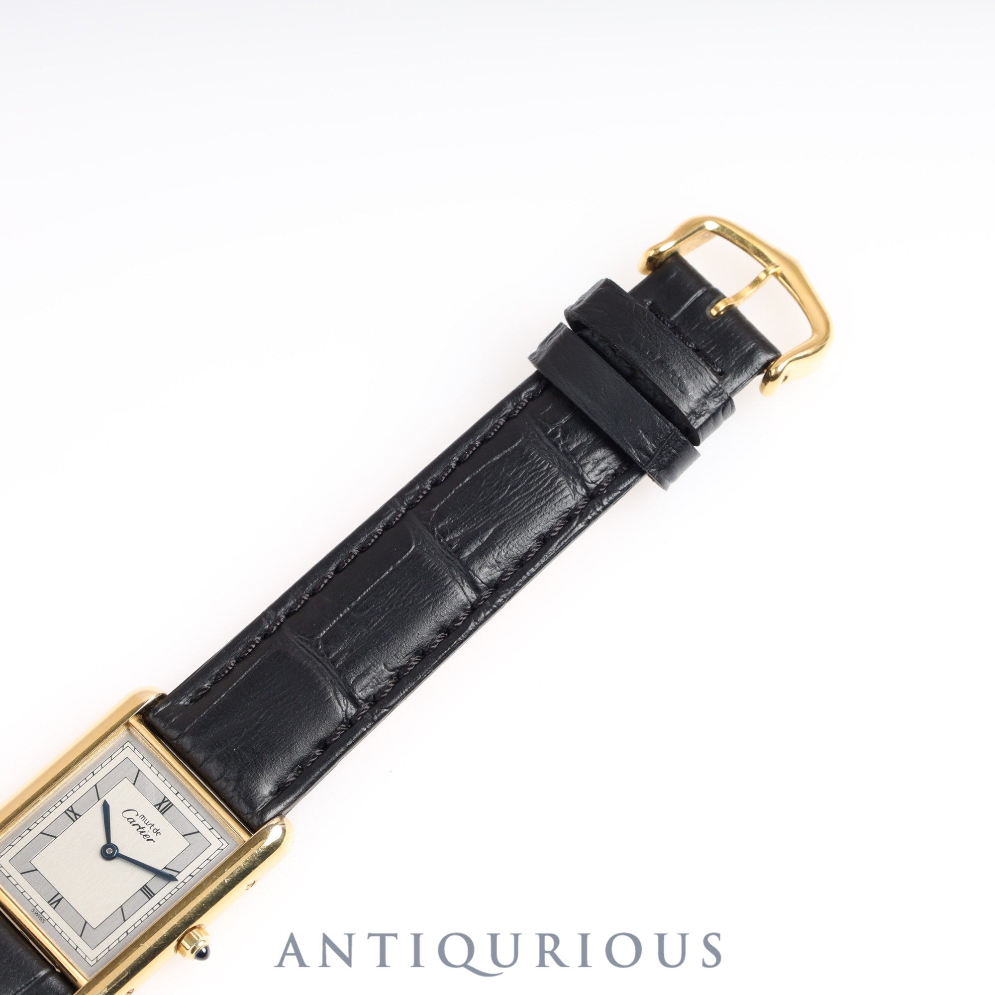 Cartier Must Tank LM QZ 6 81006 Flying Roman Silver Dial