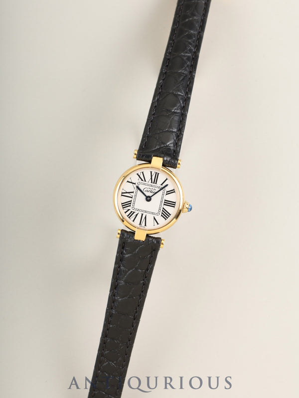 カルティエ マスト ヴァンドーム VLC SM W1005354 / 590004 クォーツ Cal.90 SV925 革 純正Dバックル(GP) オパラン文字盤 保証書(1993年)オーバーホール済み