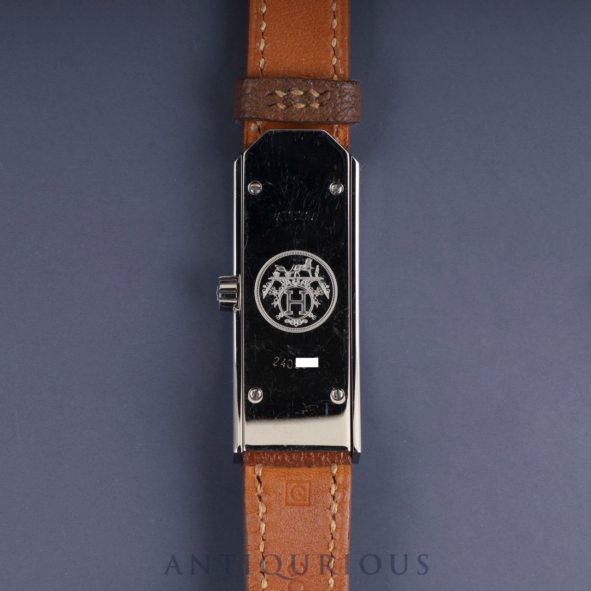Hermes Kelly 2 4P Diamond KT1.230 Quartz Cal.280.002 SS Genuine Leather Strap (□Q Stamp: 2013) Genuine Buckle (SS) White Dial Overhauled