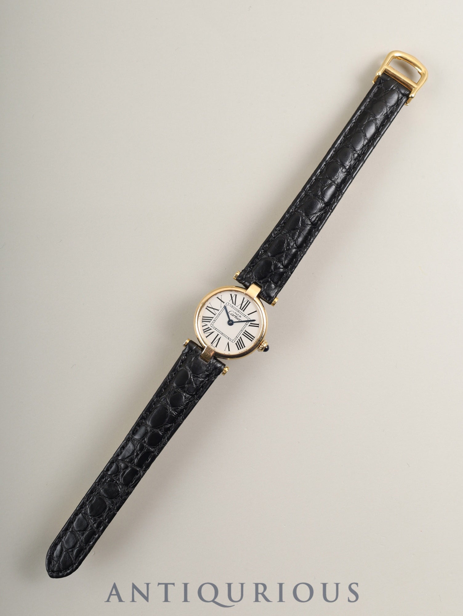 カルティエ マスト ヴァンドーム VLC SM W1005354 / 590004 クォーツ Cal.90 SV925 革 純正Dバックル(GP)オパラン文字盤 箱 冊子 保証書(1995年) オーバーホール済み