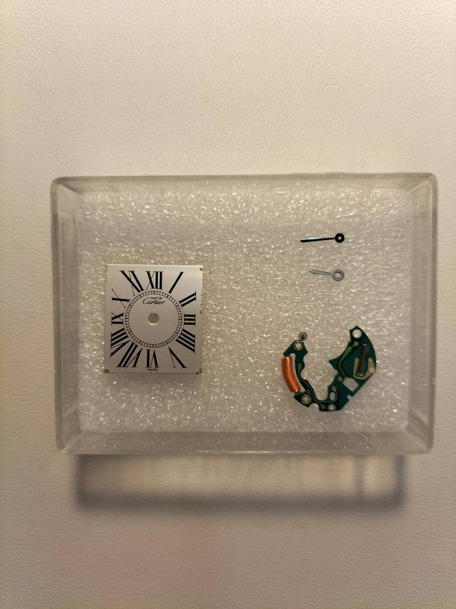 カルティエ マストタンク SM 5057001 クォーツ Cal.057 SV925 革 純正Dバックル(GP) オパラン文字盤 1982年頃〜1995年頃 オーバーホール済み