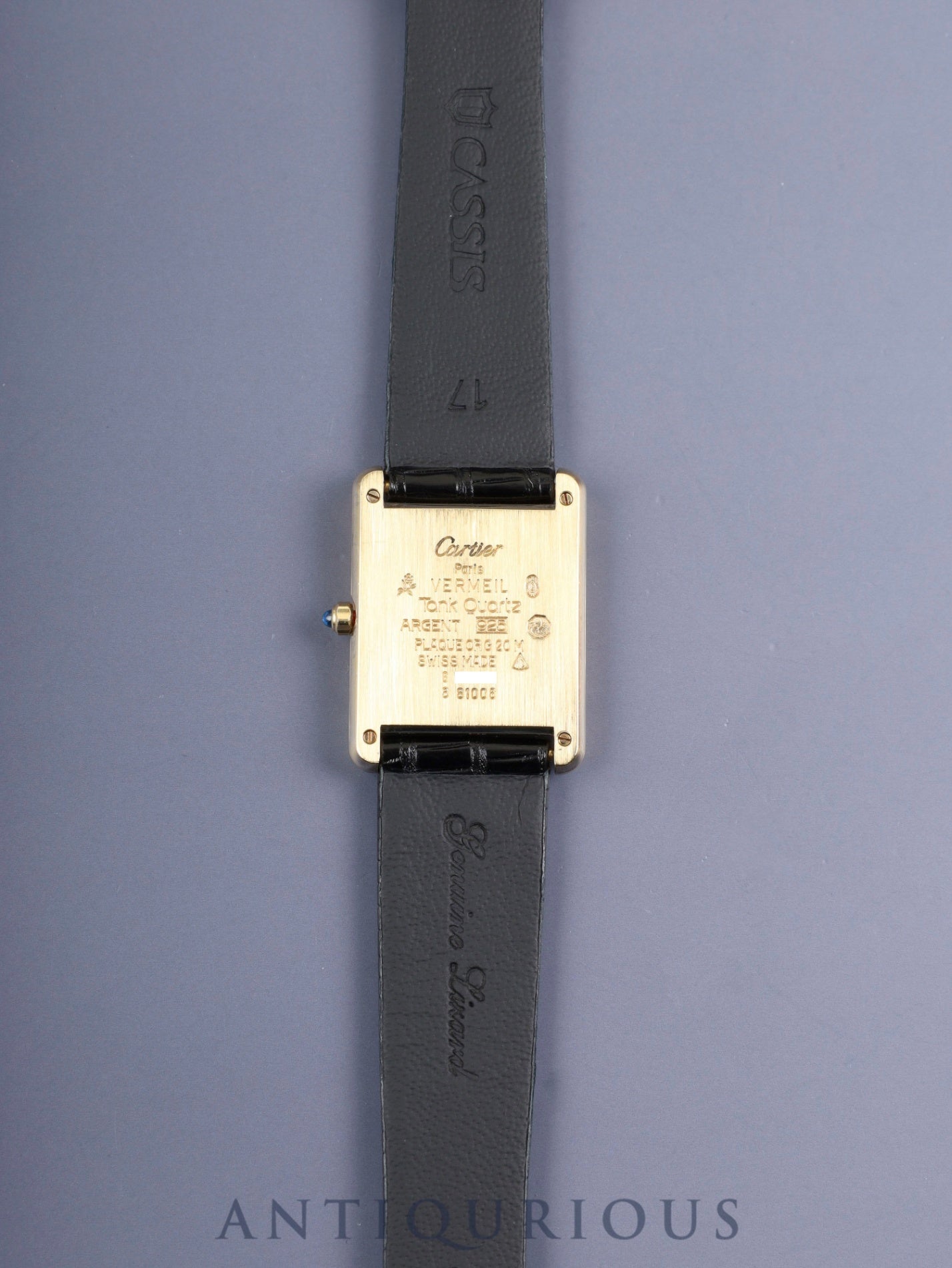 カルティエ マストタンク LM 6 81006 クォーツ SV925 革 純正ピンバックル(GP)フロントトリニティ文字盤(SWISS表記)箱 冊子 保証書(1995年)カルティエブティックにてコンプリートサービス済み