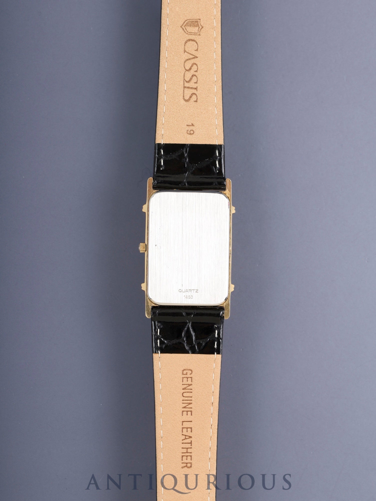 オメガ デ・ヴィル クォーツ Cal.1450 SS 革 社外尾錠(GP) ゴールド文字盤 箱 タグ オーバーホール済み