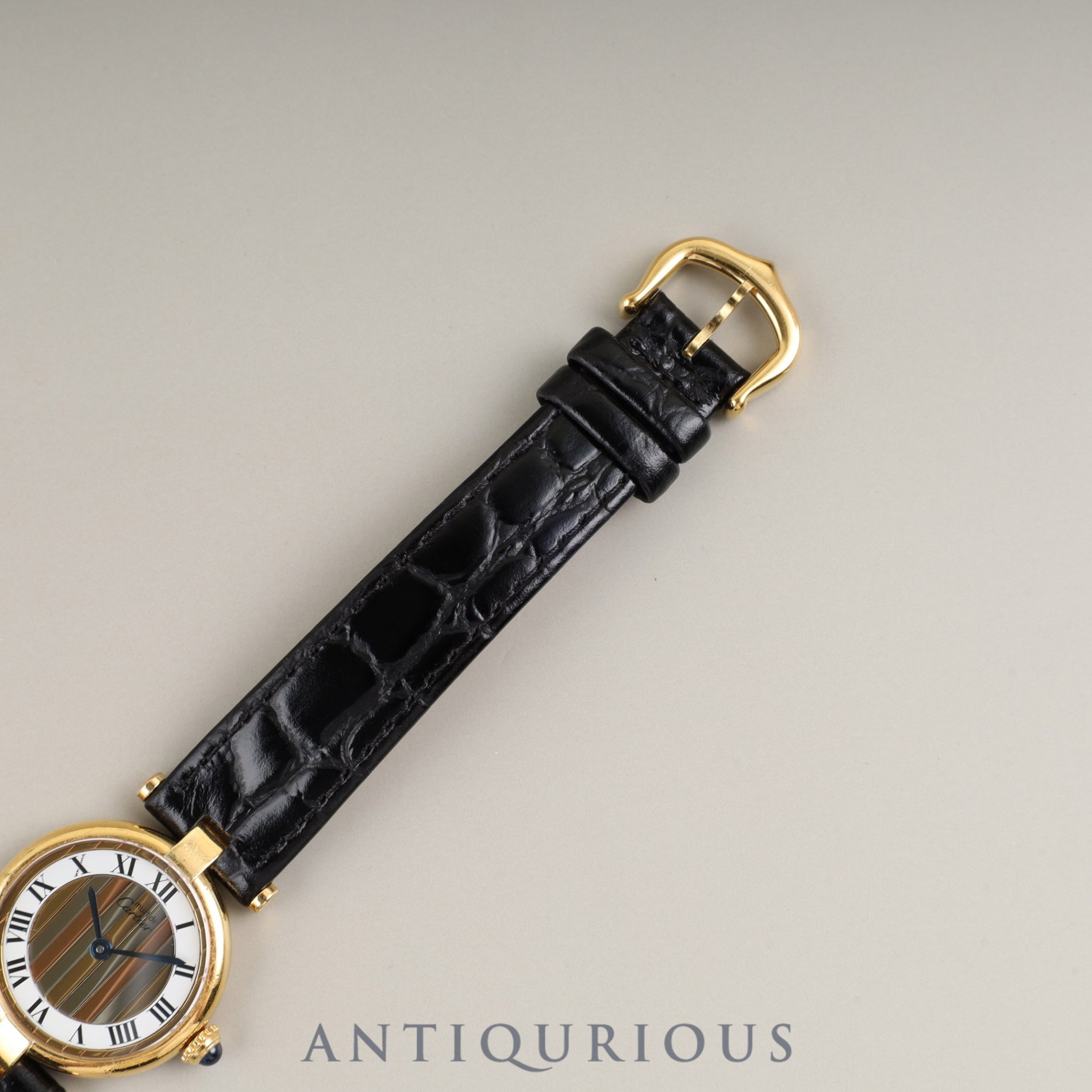 Cartier Must Vendôme VLC SM 590004 Quartz SV925 Genuine buckle (GP) Front Trinity dial Box, booklet, warranty card (1989) Complete service completed at a Cartier boutique