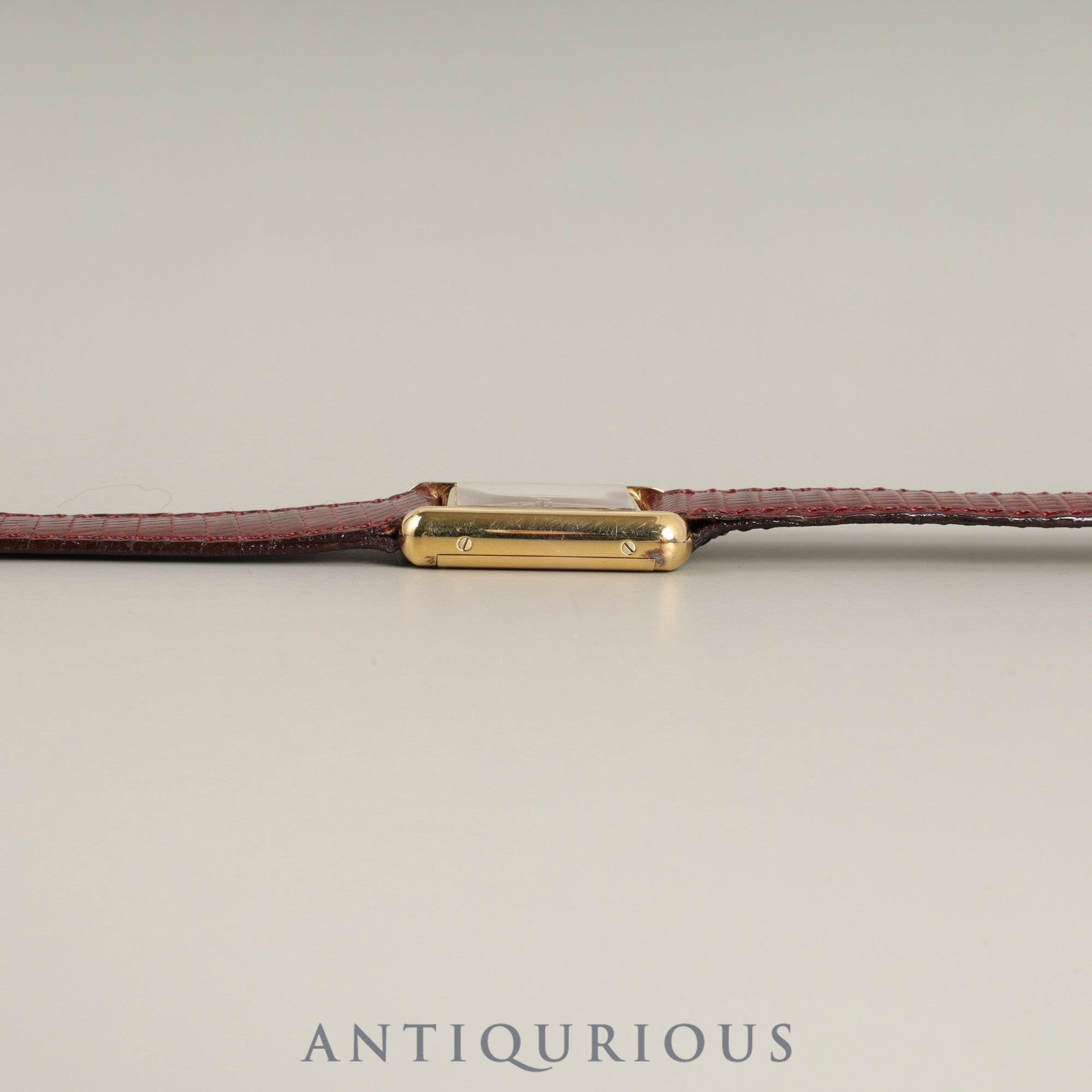 Cartier Must Tank SM Manual winding SV925 Genuine leather strap Genuine buckle (GP) Garnet dial Bordeaux dial Overhauled