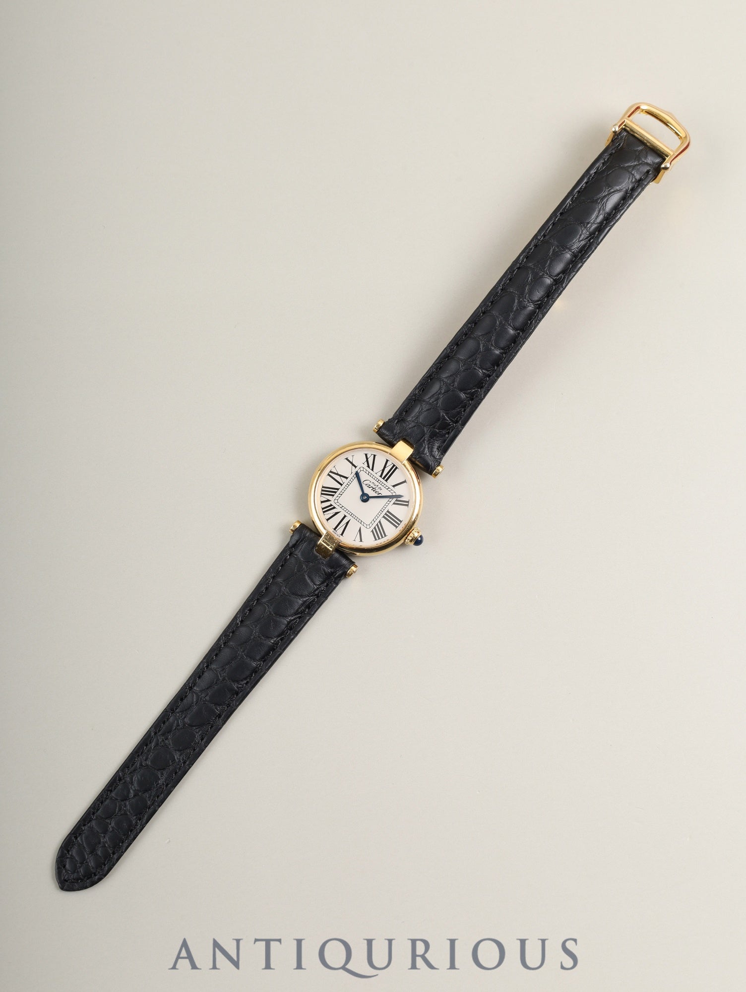 カルティエ マスト ヴァンドーム VLC SM W1002253 / 590004 クォーツ Cal.- SV925 革 純正Dバックル(GP)オパラン文字盤 箱 カルティエブティックにてコンプリートサービス済み