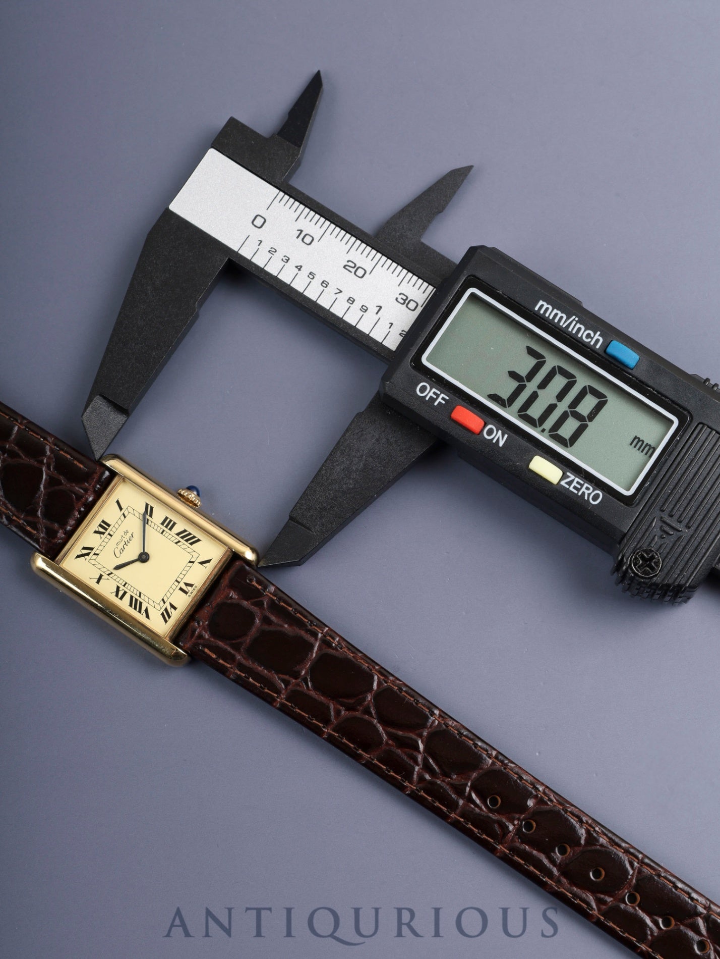 カルティエ マストタンク LM 手巻き Cal.78-1 SV925 革 純正尾錠(GP)アイボリーローマン文字盤(SWISS表記)オーバーホール済み