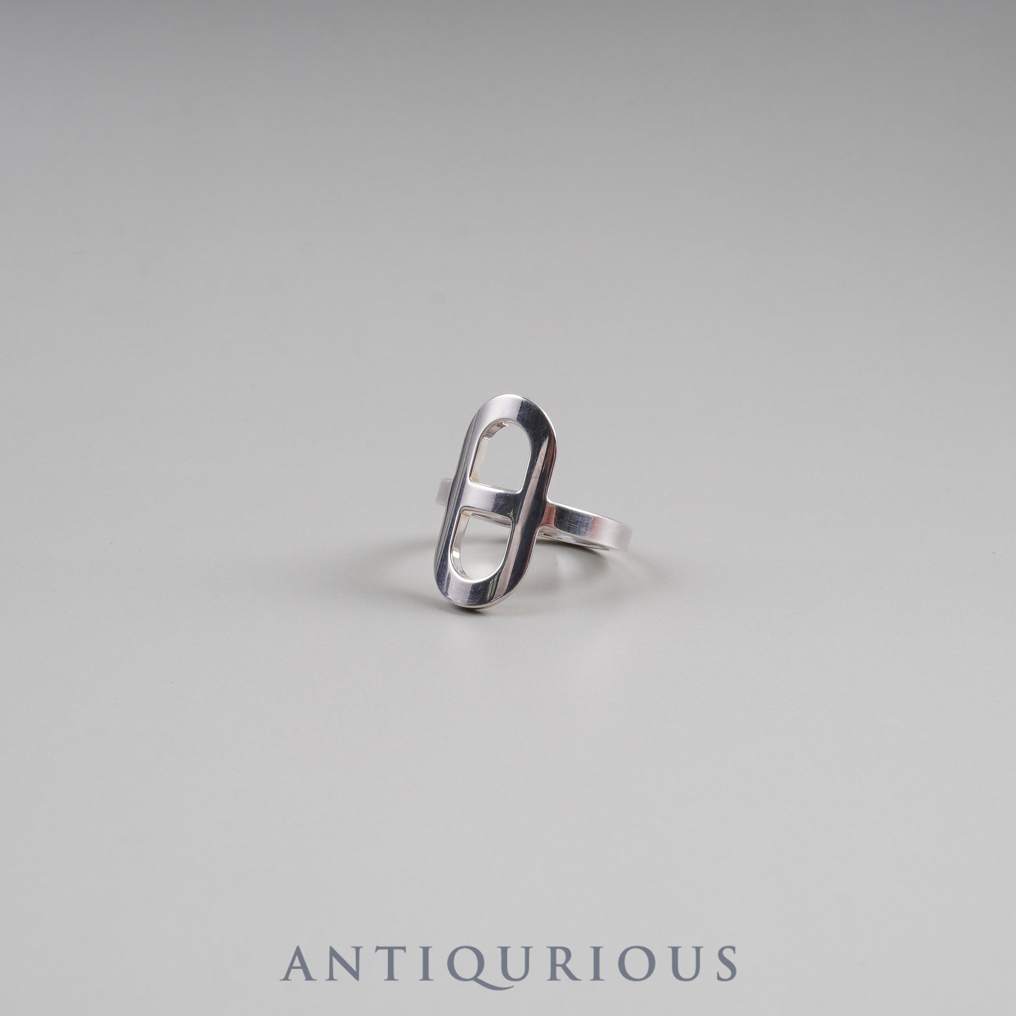 Hermes Ever Chaine d'Ancre PM Ring, Sterling Silver, #53, Box, 21 Years Engraved