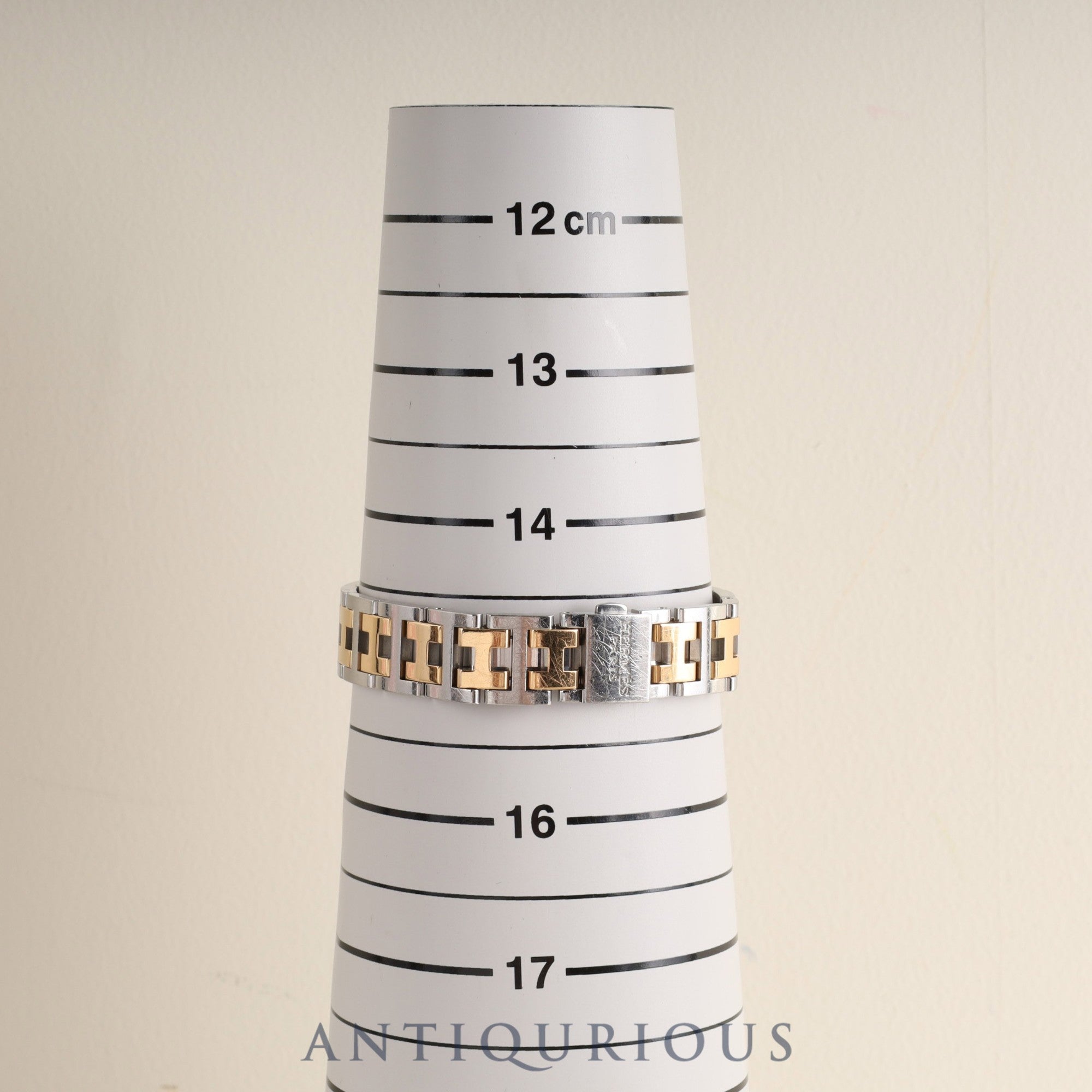 Hermes Clipper Nacle CL4.221 Quartz SS/GP Shell Arabic Dial Box Warranty Overhauled