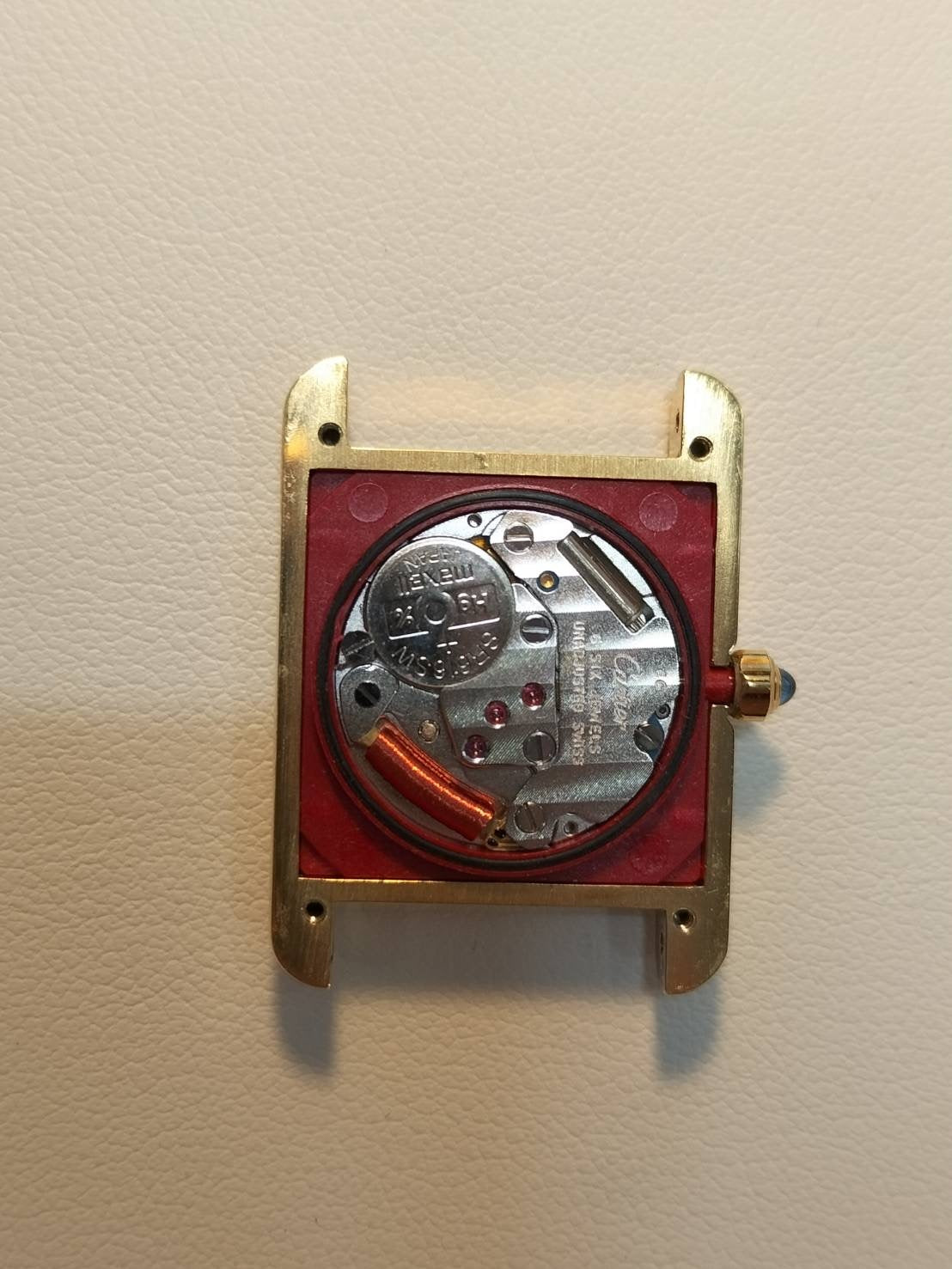 カルティエ マストタンク SM 3 66001 クォーツ SV925 革 純正ピンバックル(GP)アイボリーローマン文字盤(SWISS表記) 箱 保証書(1988年) 済オーバーホール済み