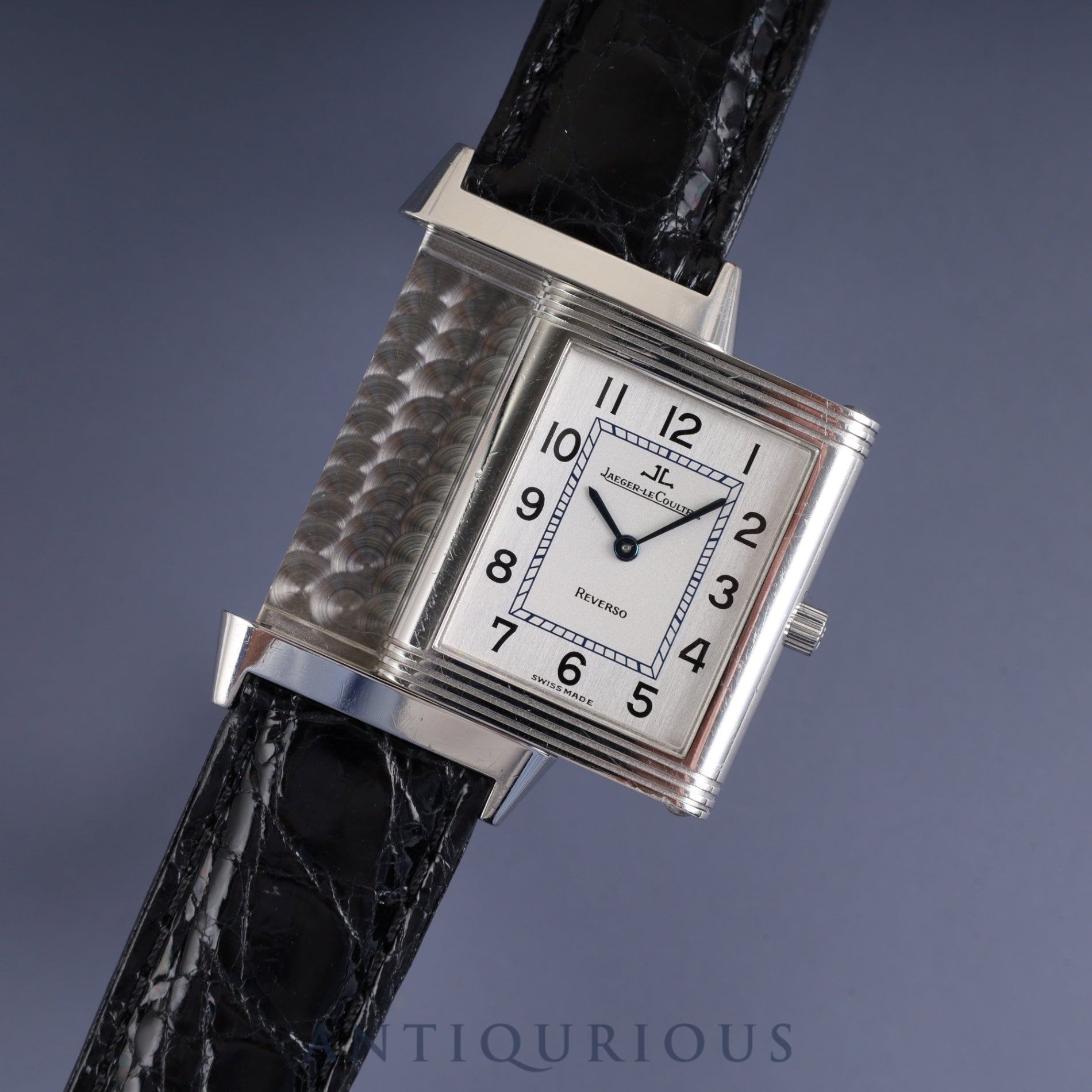 Jaeger-LeCoultre Reverso Classic 250.8.86 Manual Winding Caliber 846/1 Stainless Steel Leather Strap with Genuine Stainless Steel Buckle Silver Arabic Dial (Slight Scratches on Back) Overhauled