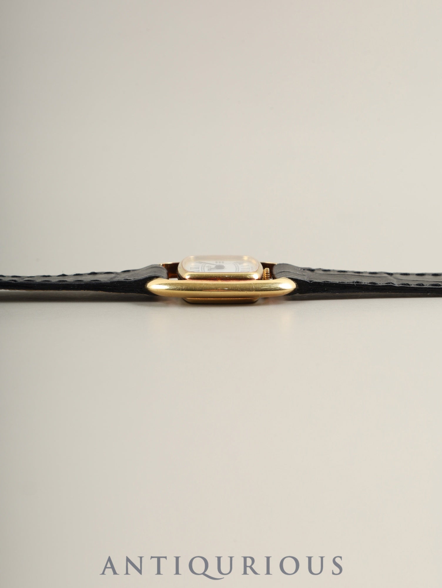 Jaeger-LeCoultre Driver's Watch Etrier 6147.21 Manual Winding Caliber 750 Leather Strap with Genuine GP Buckle White Roman Dial Overhauled