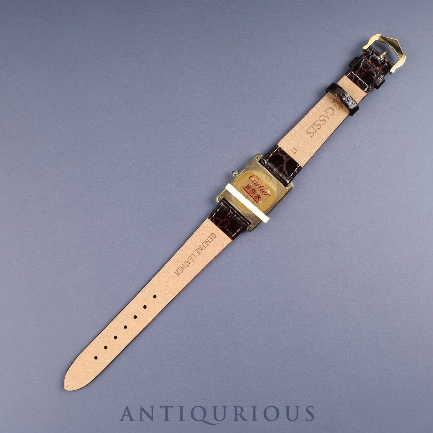 カルティエ マストタンク LM 6 81006 クォーツ SV925 革 純正尾錠(GP)ガーネットダイヤル ボルドー文字盤 カルティエブティックにてコンプリートサービス(フルメンテナンス)済み