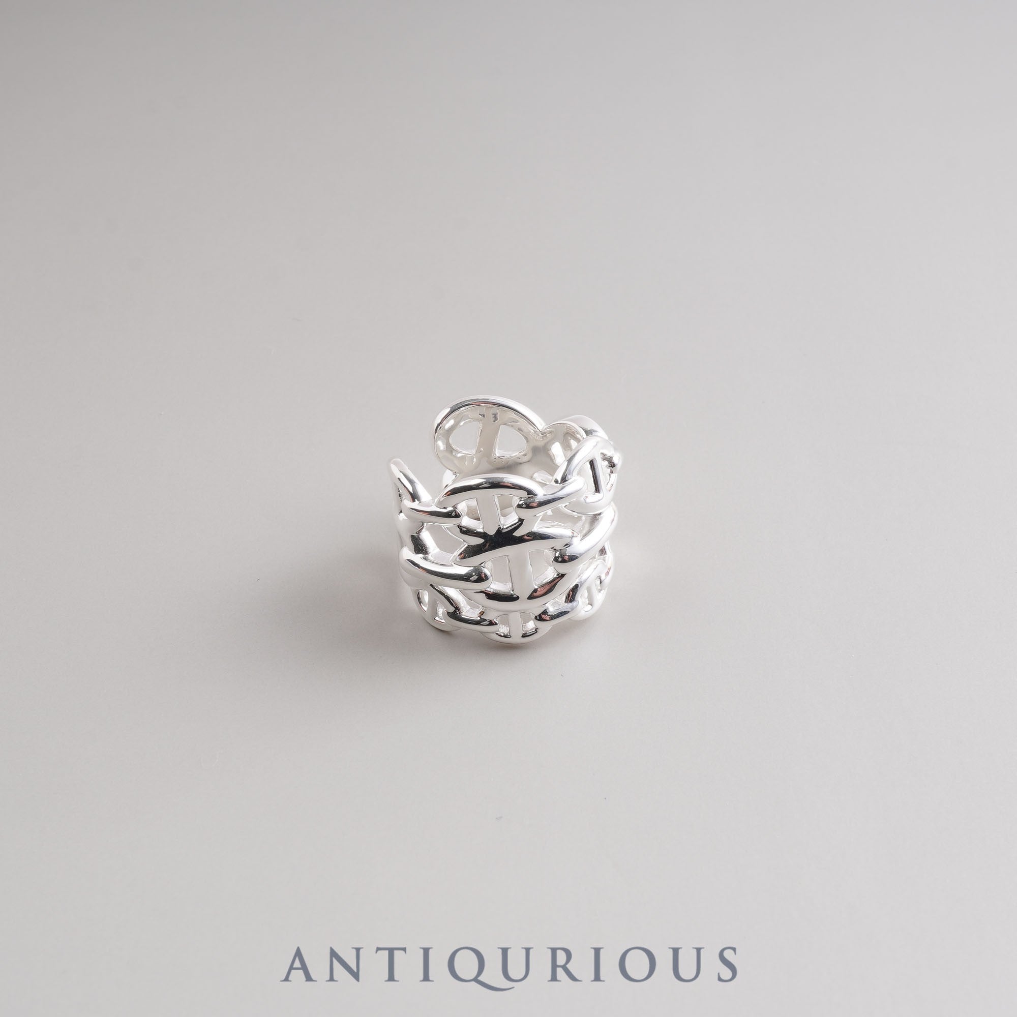 Hermes Ring Chaine d'Ancre Anchaine GM #55 SV925 Box