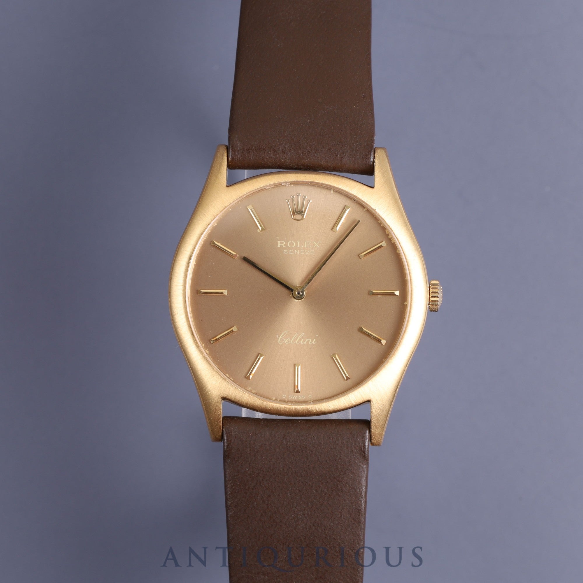 Rolex Cellini 3804 Manual winding Cal.1601 750 Genuine leather strap Genuine buckle (GP) Champagne dial No. 43 1975 Overhauled
