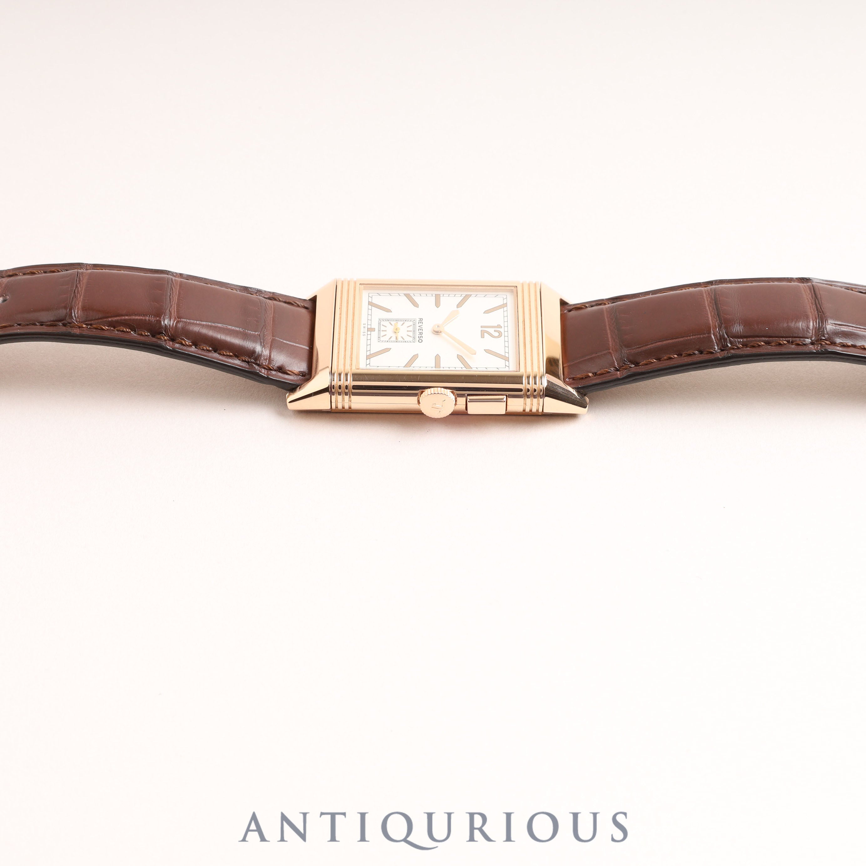 ジャガー・ルクルト グランドレベルソウルトラスリムデュオ 278.2.54/Q3782520 手巻き Cal.854 PG 革 純正尾錠(750)シルバー/ブラック文字盤 箱 保証書 (2017年)