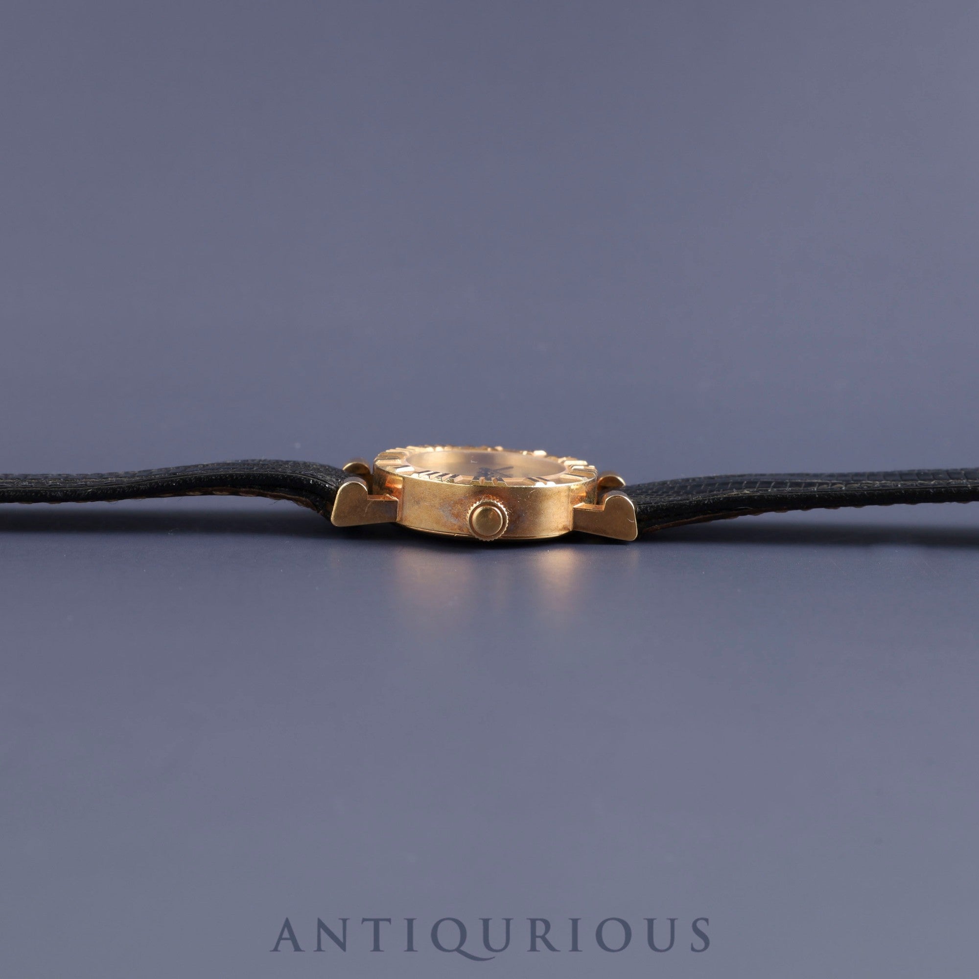 ティファニー アトラス YG CASE S0630 クォーツ YG 純正革ベルト 純正尾錠(GP)シャンパン文字盤 電池交換済み