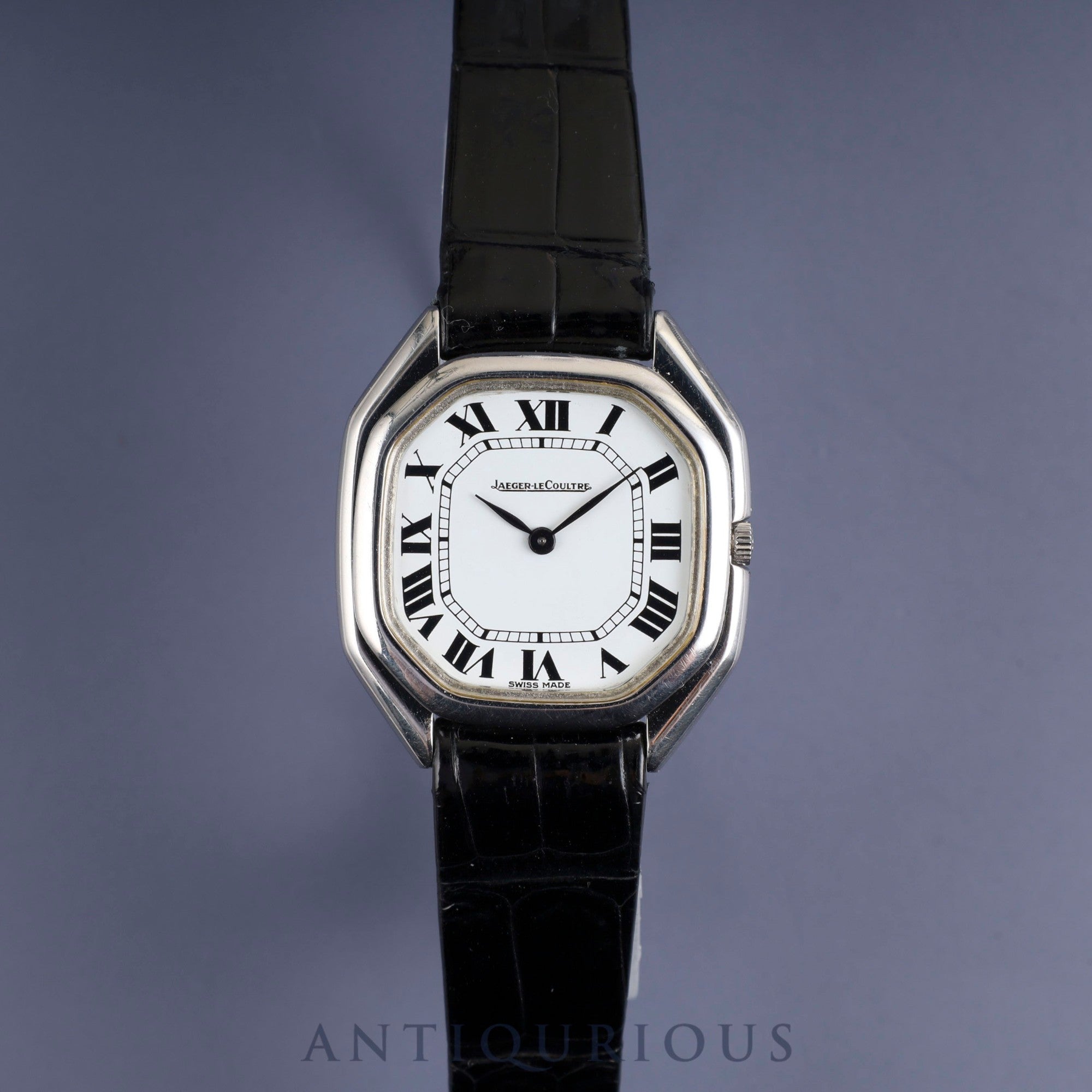 Jaeger-LeCoultre Octagonal Case 4479 42 Manual Winding Cal.861 SS Leather Genuine Buckle (SS) White Roman Dial Warranty (Unsigned) Overhauled